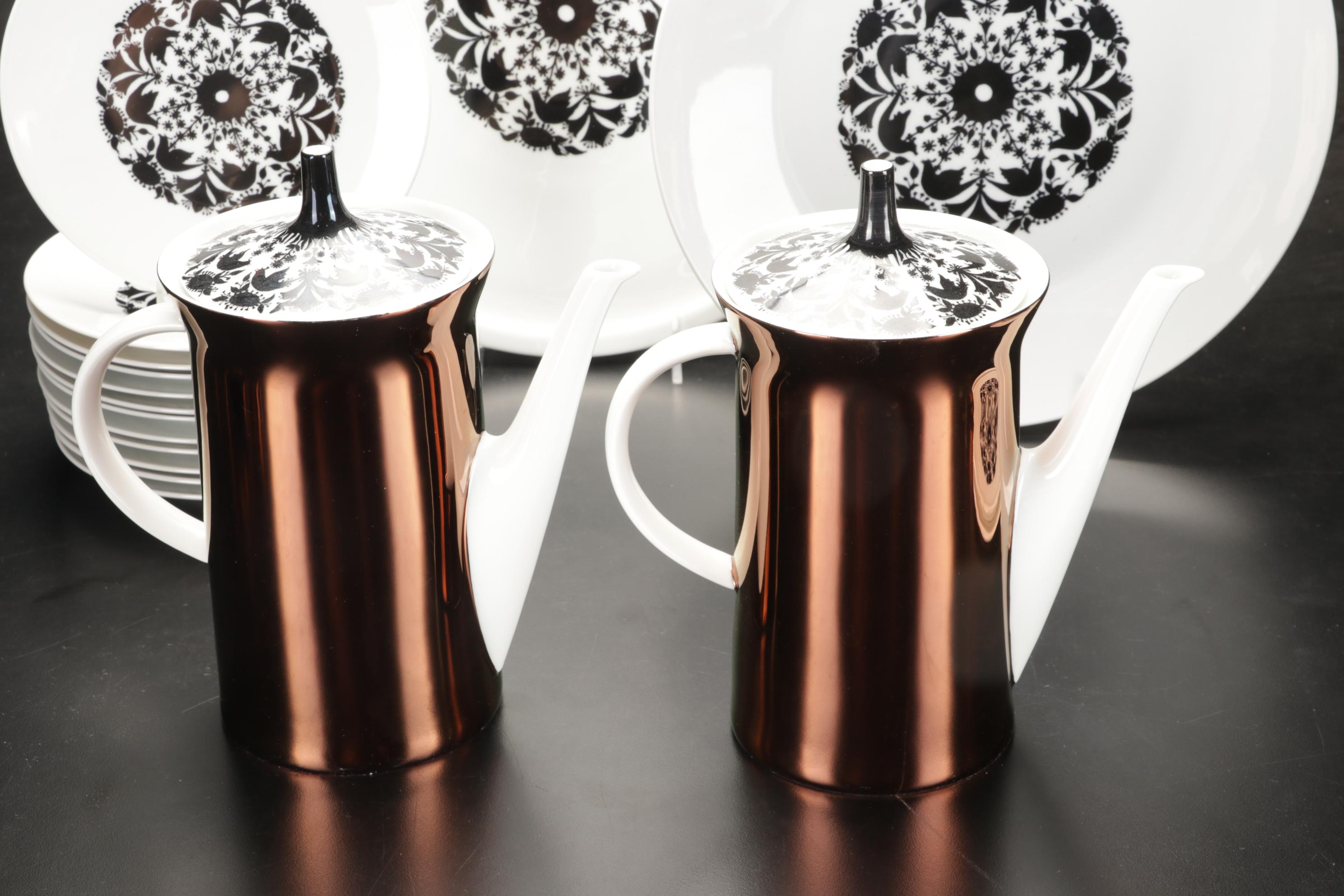 Rosenthal Studio Line "Hilton" Copper Luster Coffee Service, Late 20th Century