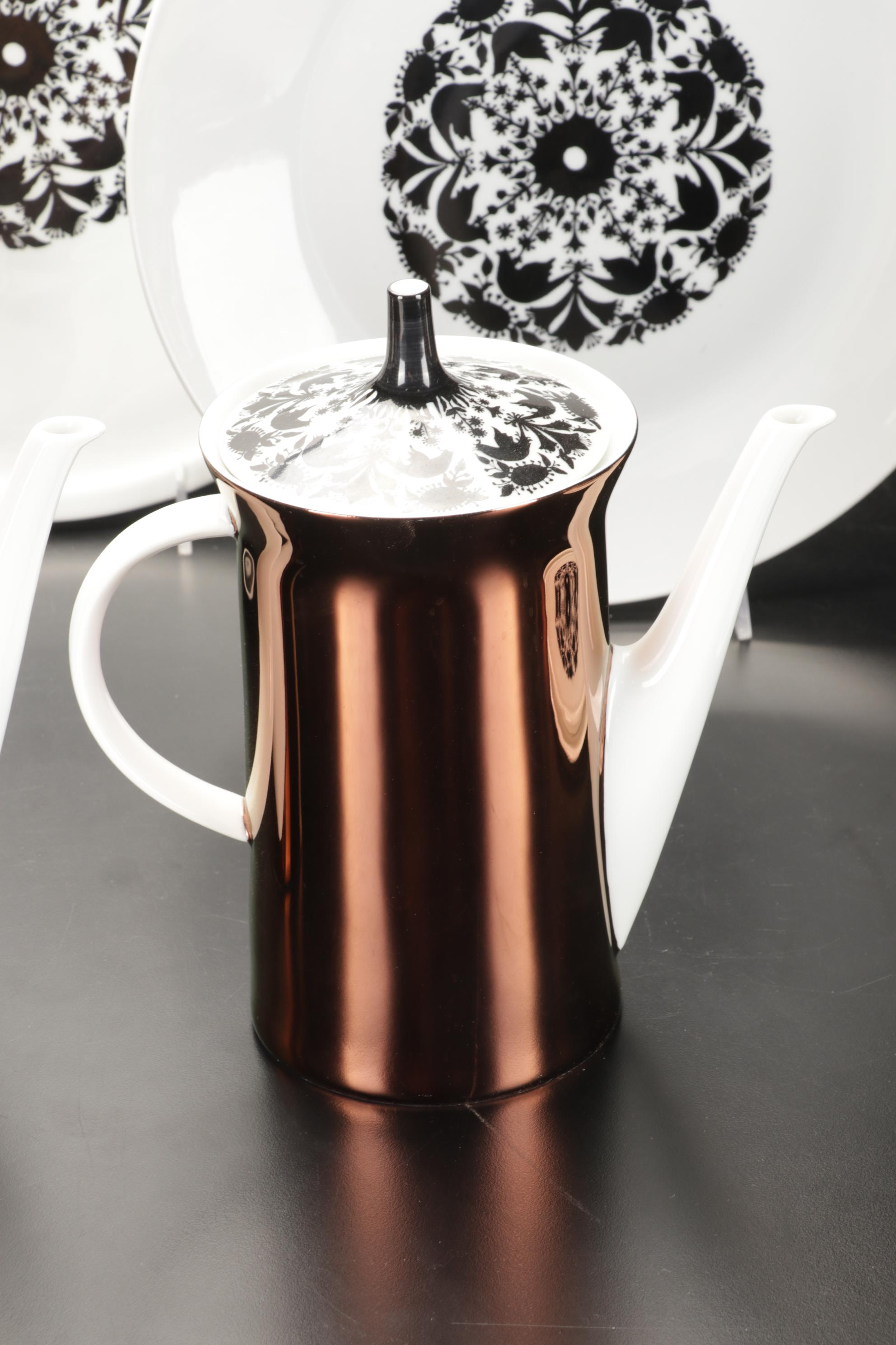 Rosenthal Studio Line "Hilton" Copper Luster Coffee Service, Late 20th Century