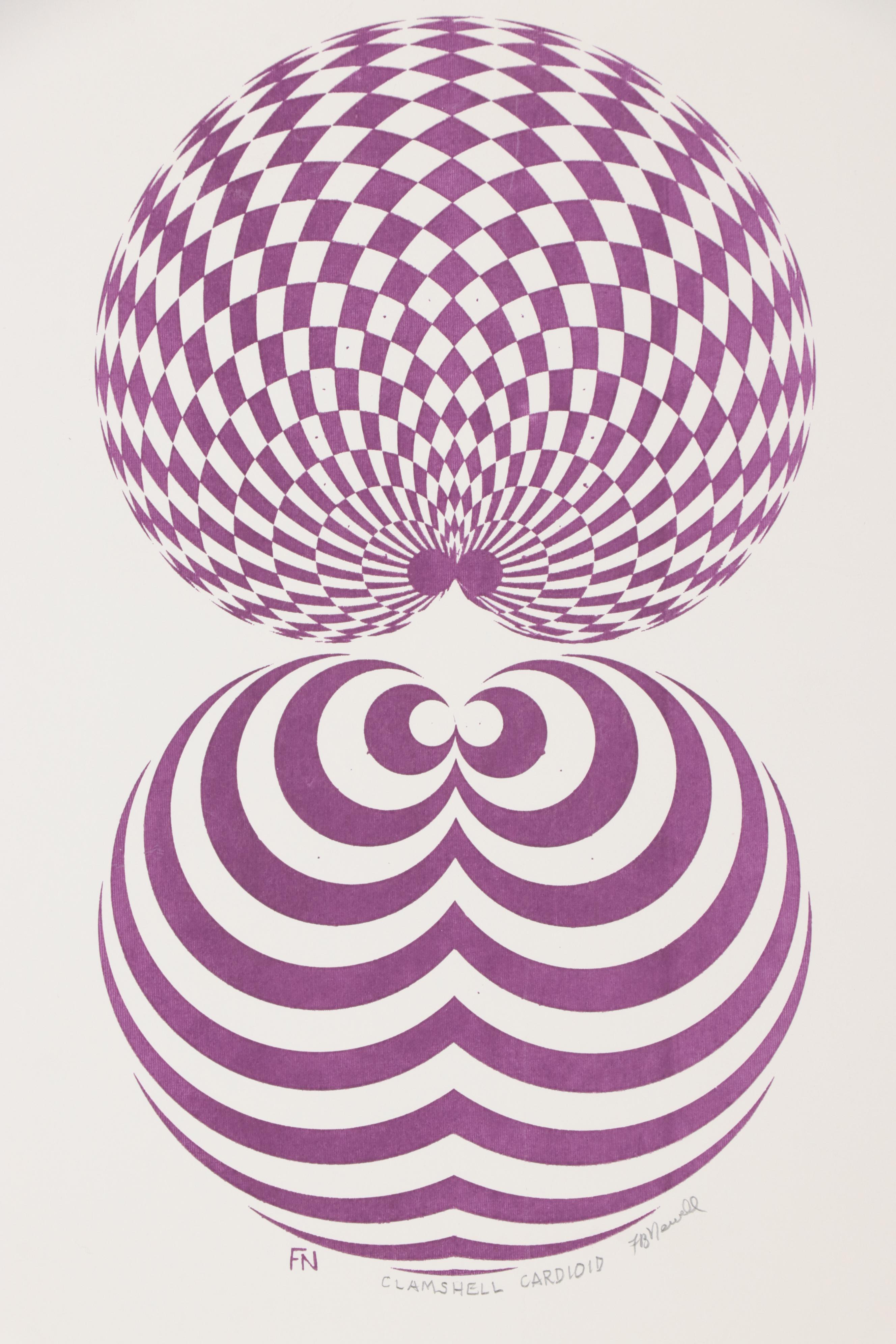 Op Art Serigraph "Clamshell Cardoid"