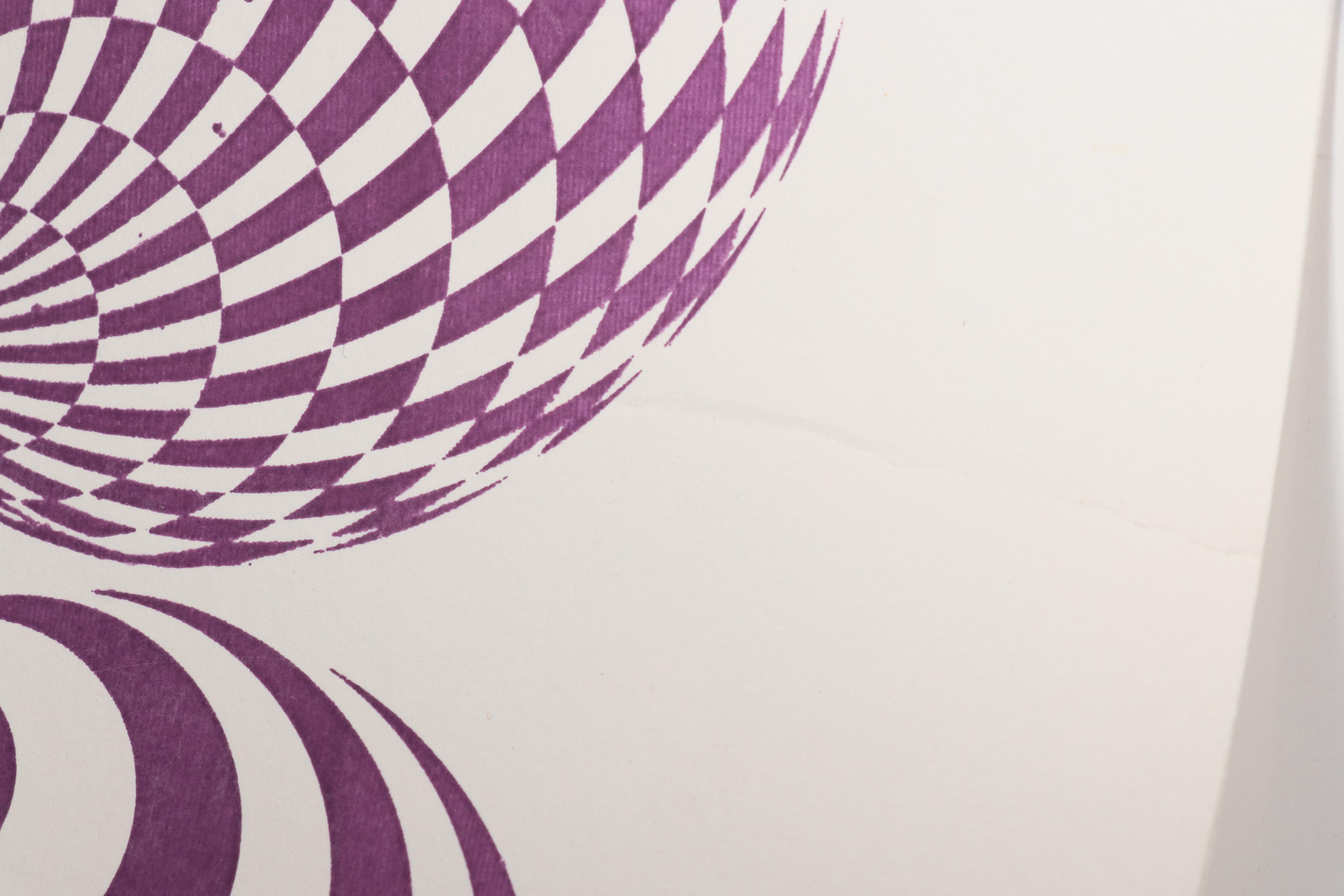 Op Art Serigraph "Clamshell Cardoid"