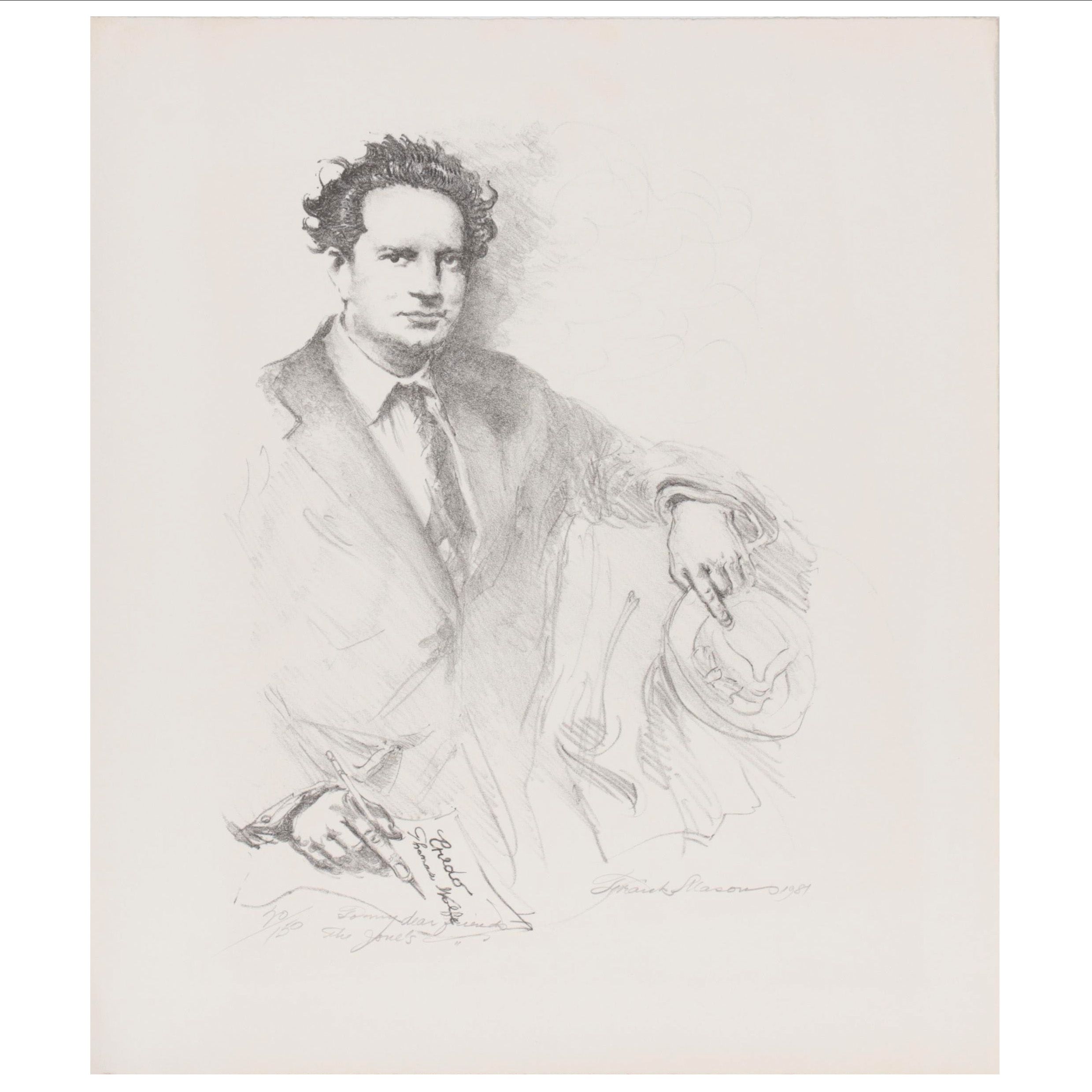 Frank Herbert Lithograph "Thomas Wolfe," 1981