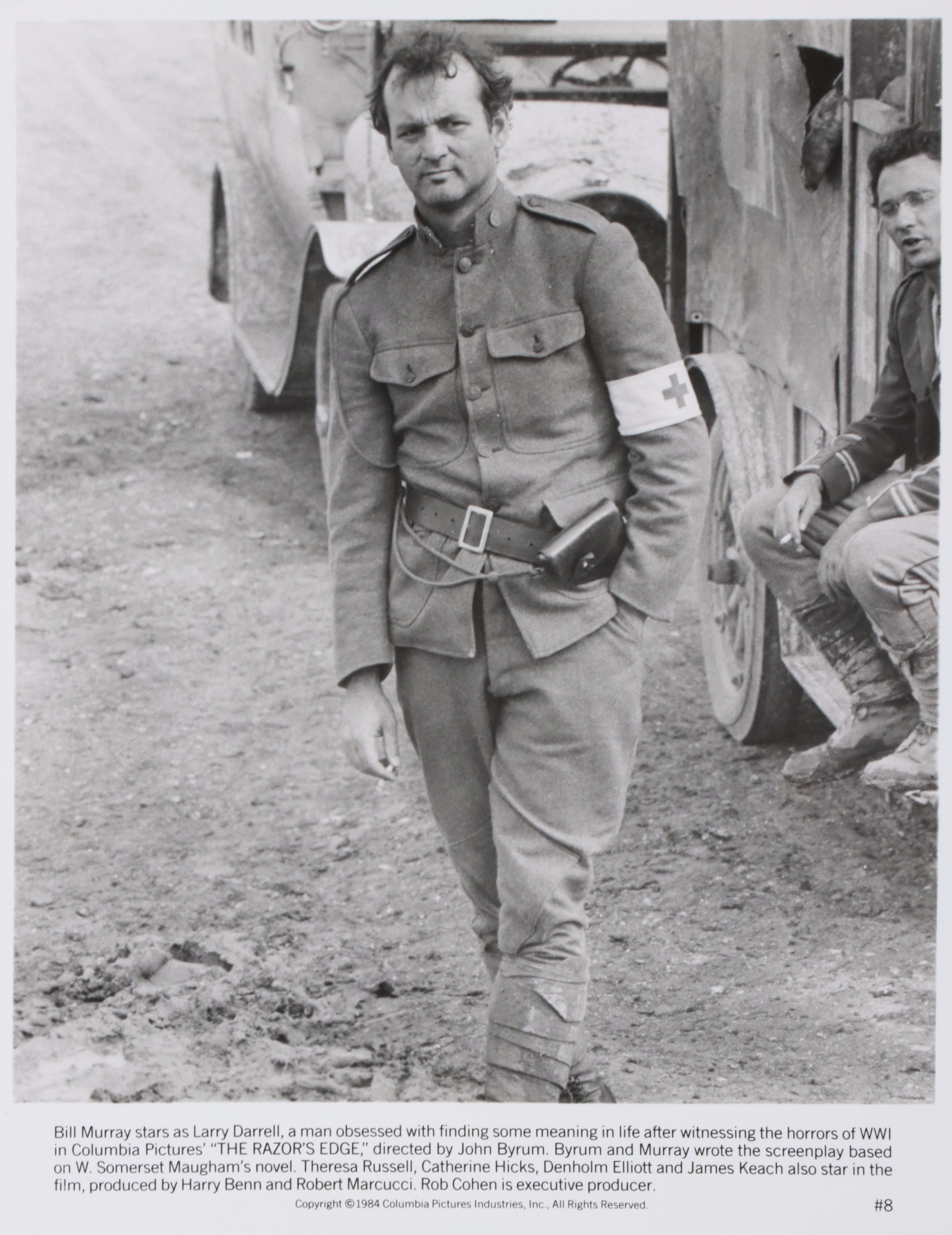 Silver Gelatin Promotional Print of Bill Murray for "Razor's Edge," 1984