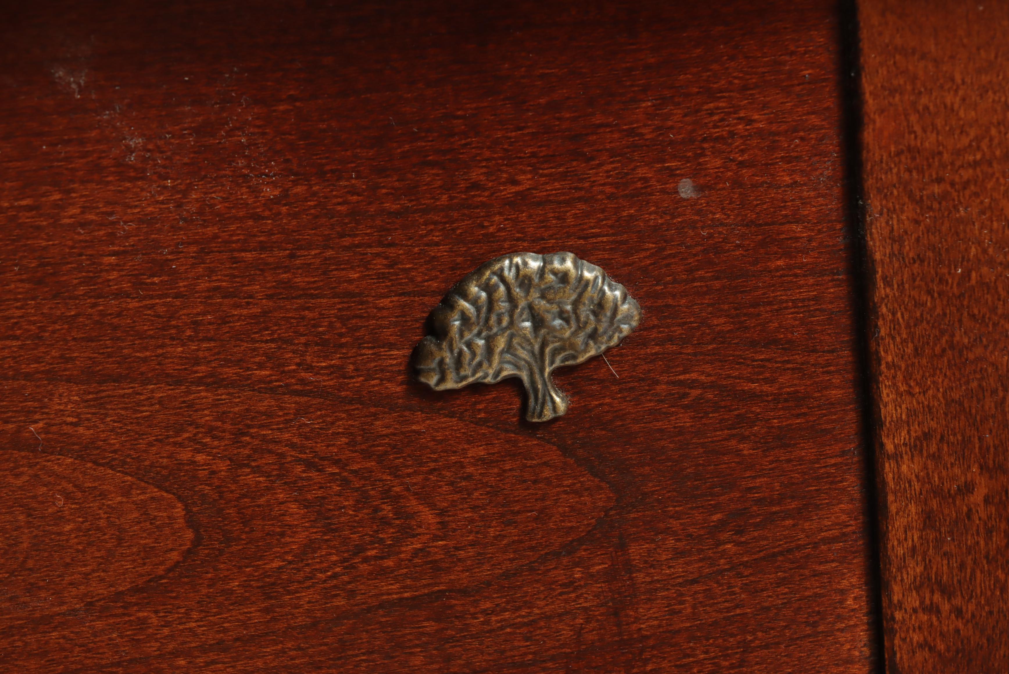 American Drew Queen Anne Style Cherrywood Console Table, Late 20th Century