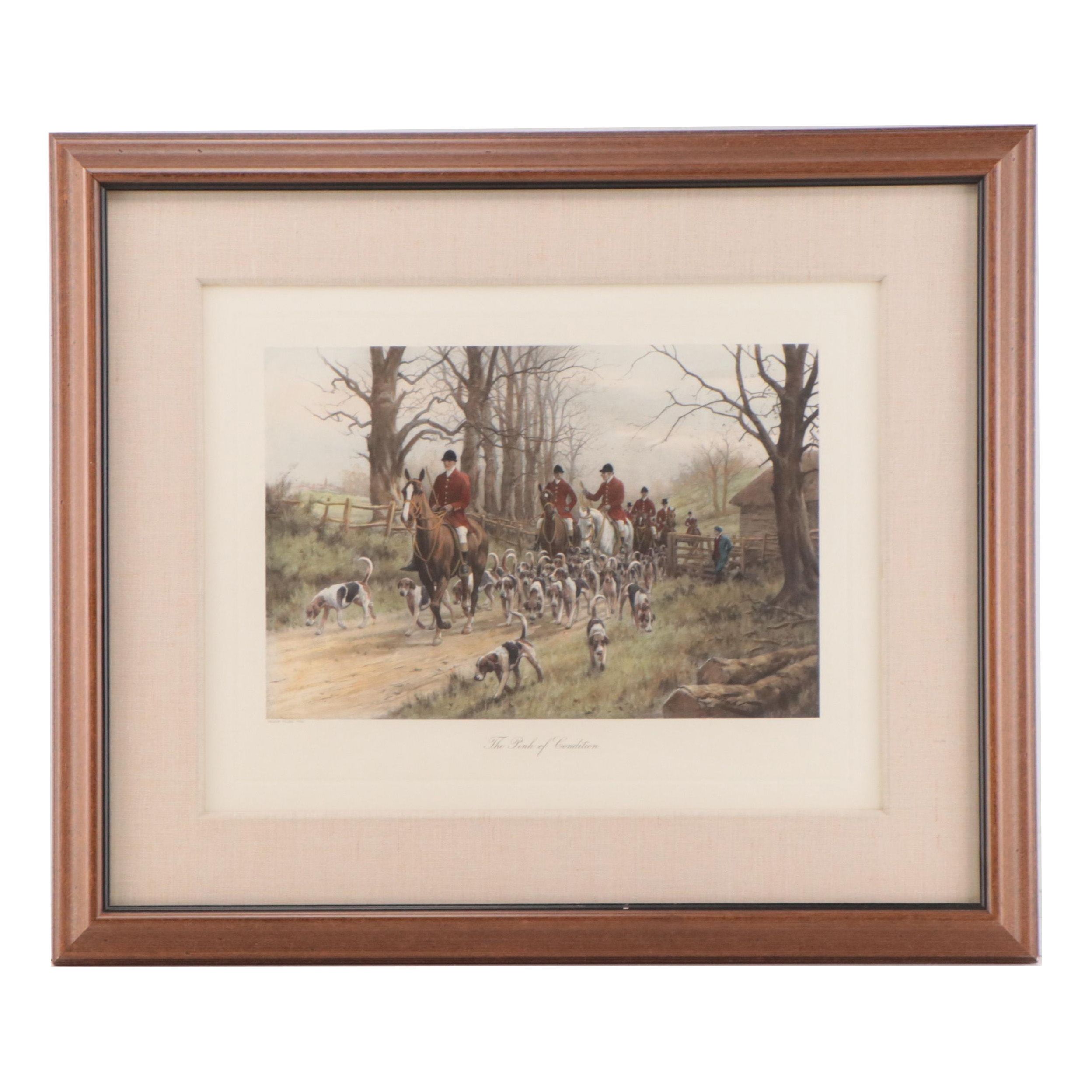 Hand-Colored Photogravure After George Wright "The Pink of Condition"