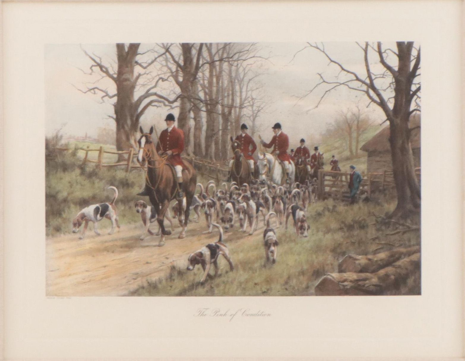 Hand-Colored Photogravure After George Wright "The Pink of Condition"