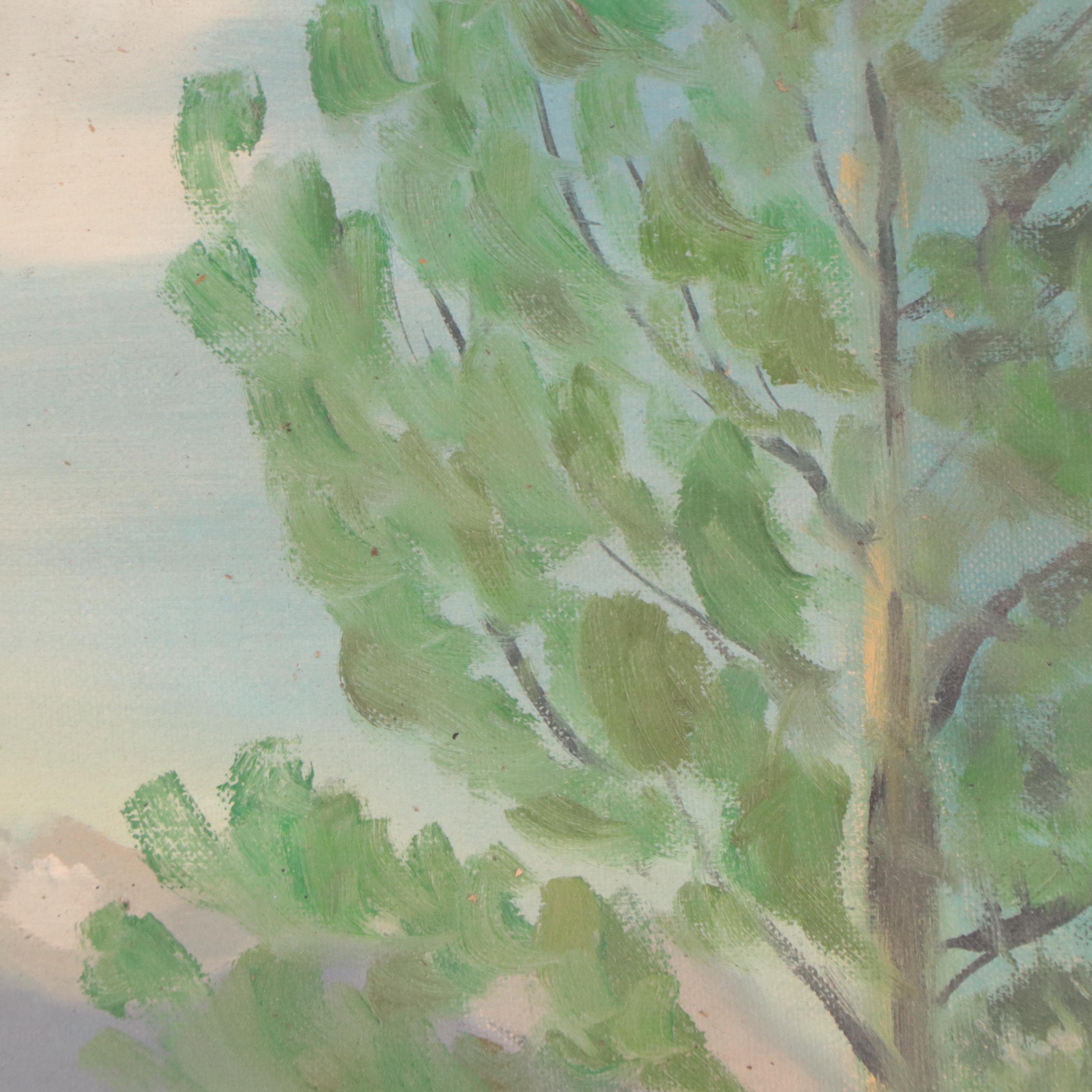 Dan Burne Jones Oil Painting of Alpine Landscape