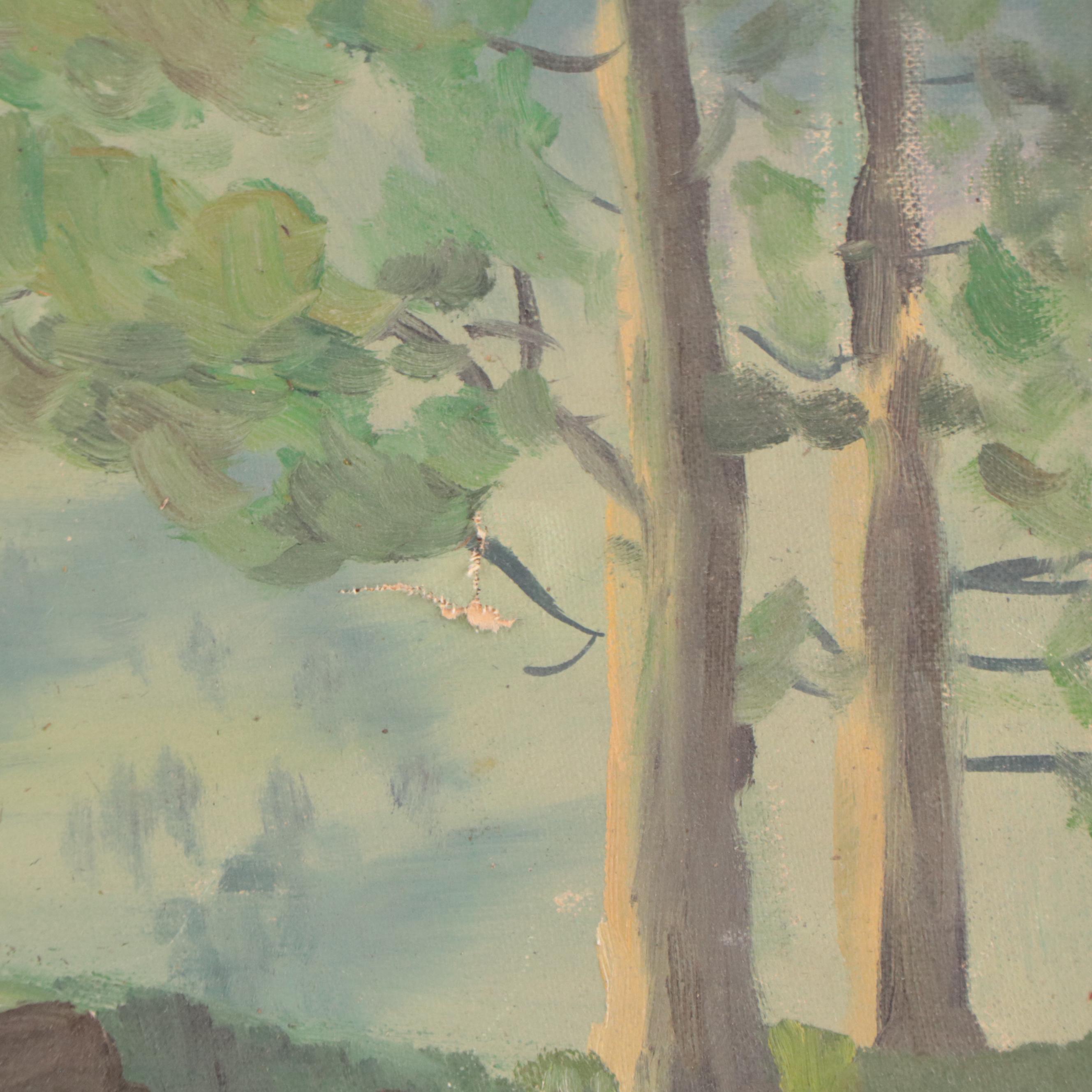 Dan Burne Jones Oil Painting of Alpine Landscape