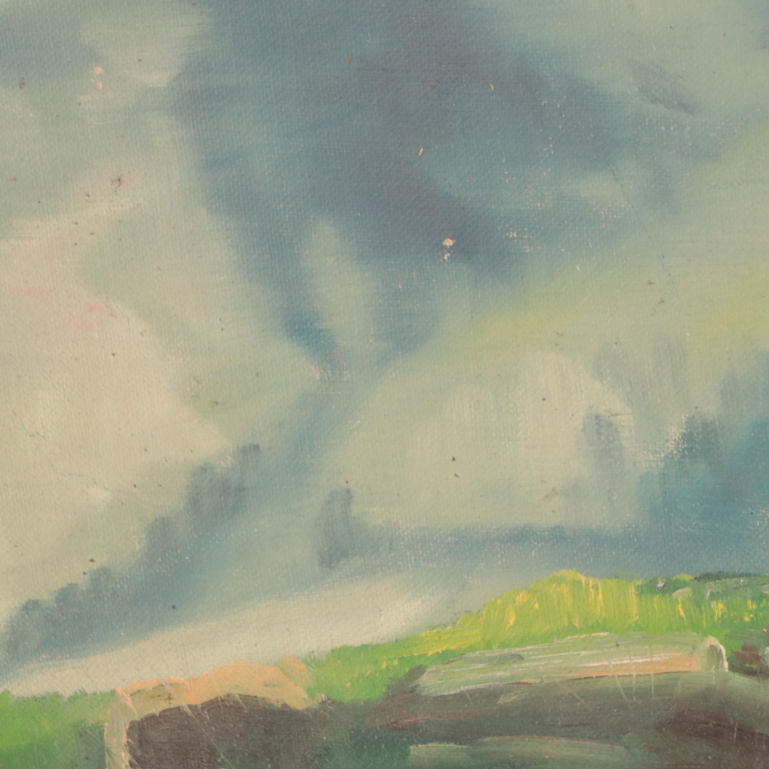 Dan Burne Jones Oil Painting of Alpine Landscape