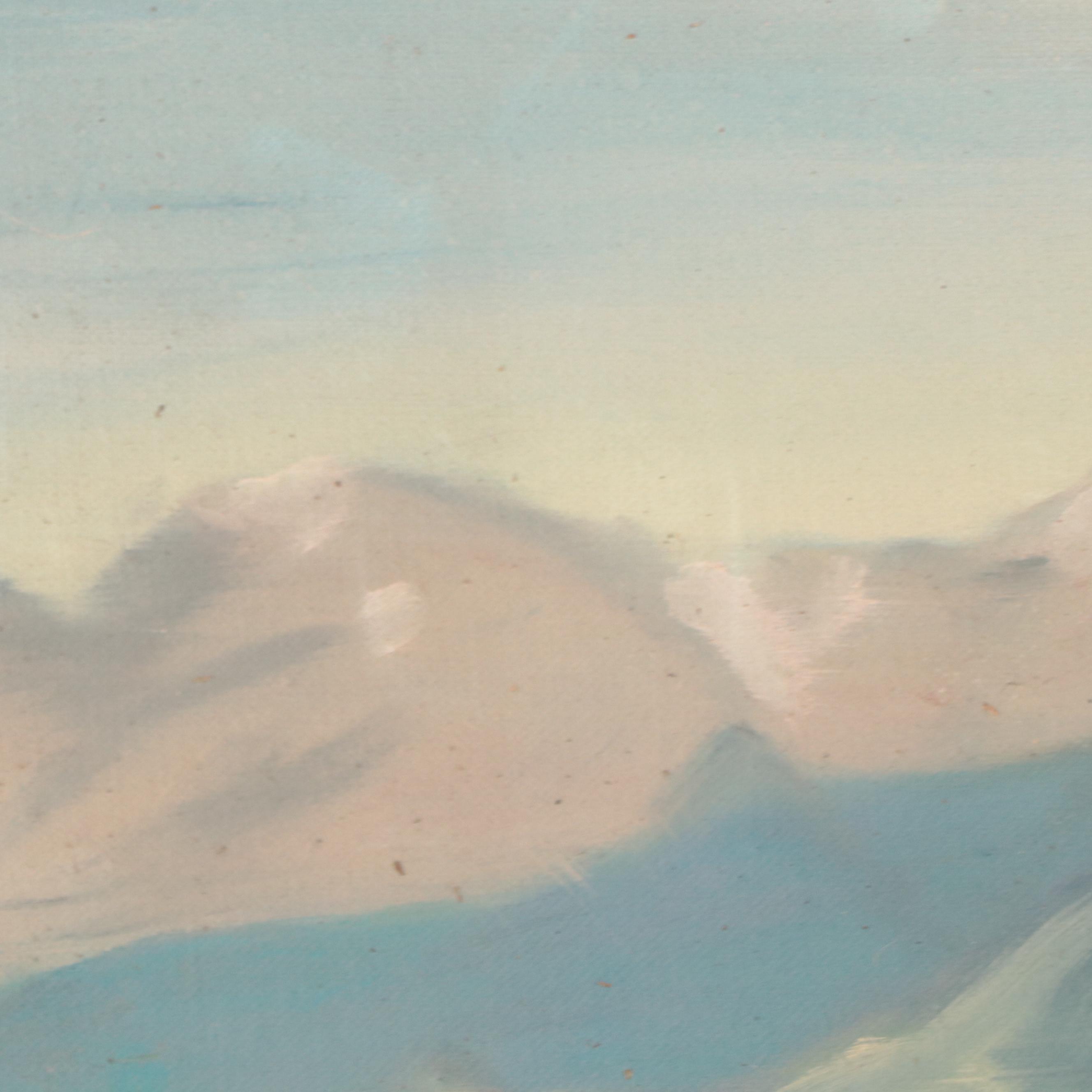 Dan Burne Jones Oil Painting of Alpine Landscape