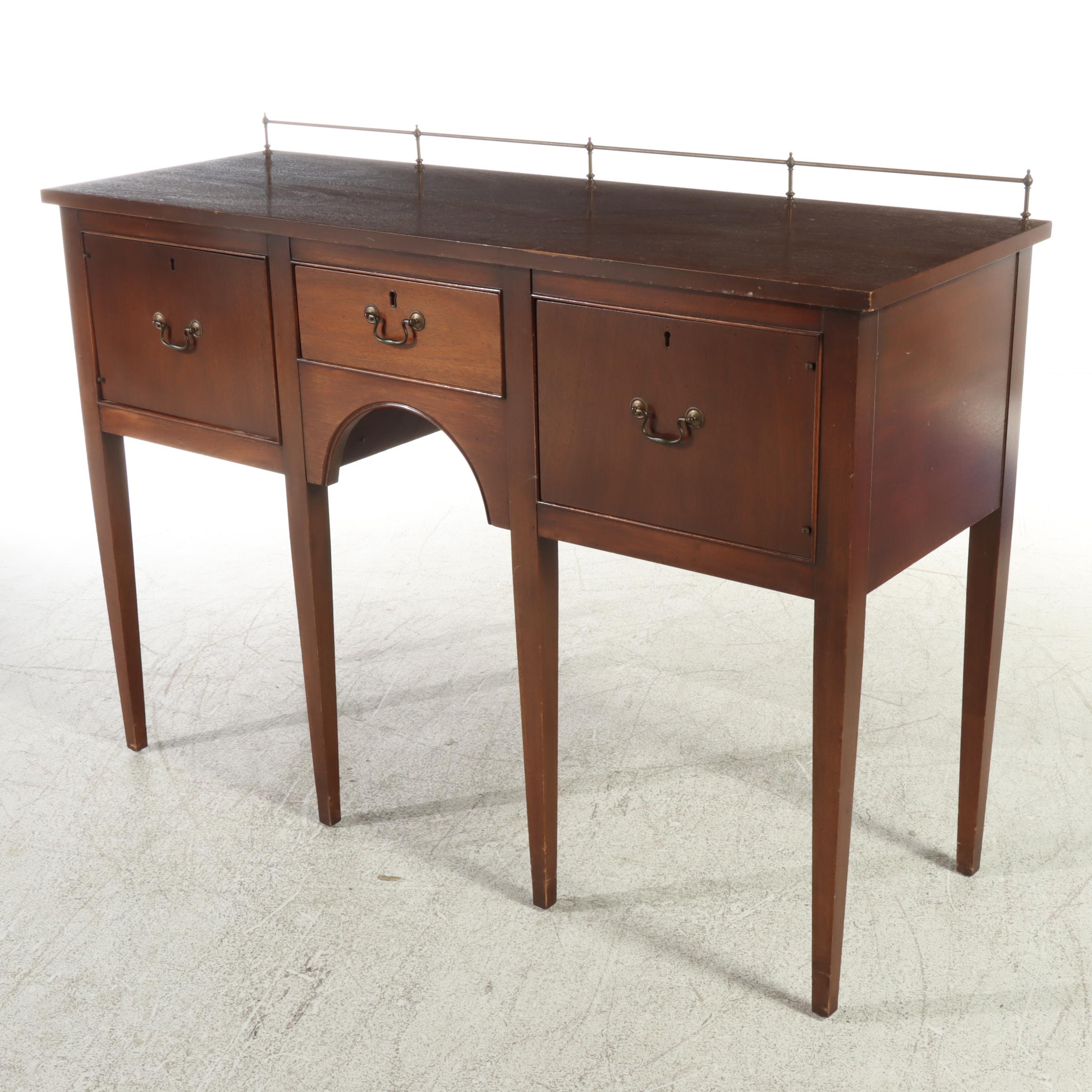 Federal Style Brass-Mounted Mahogany Sideboard, Late 20th Century