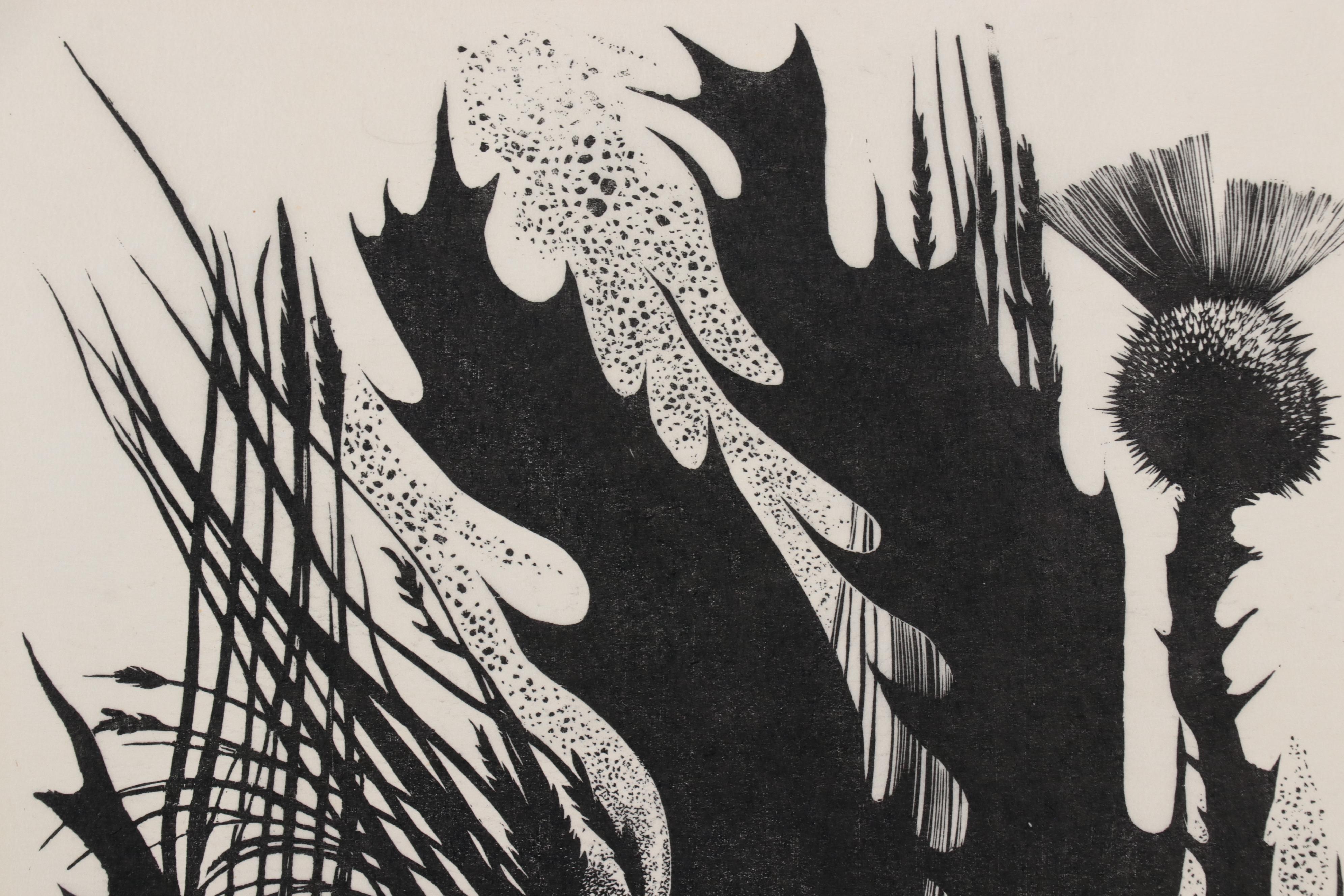 Lynd Ward Wood Engraving "Weeding," 1954