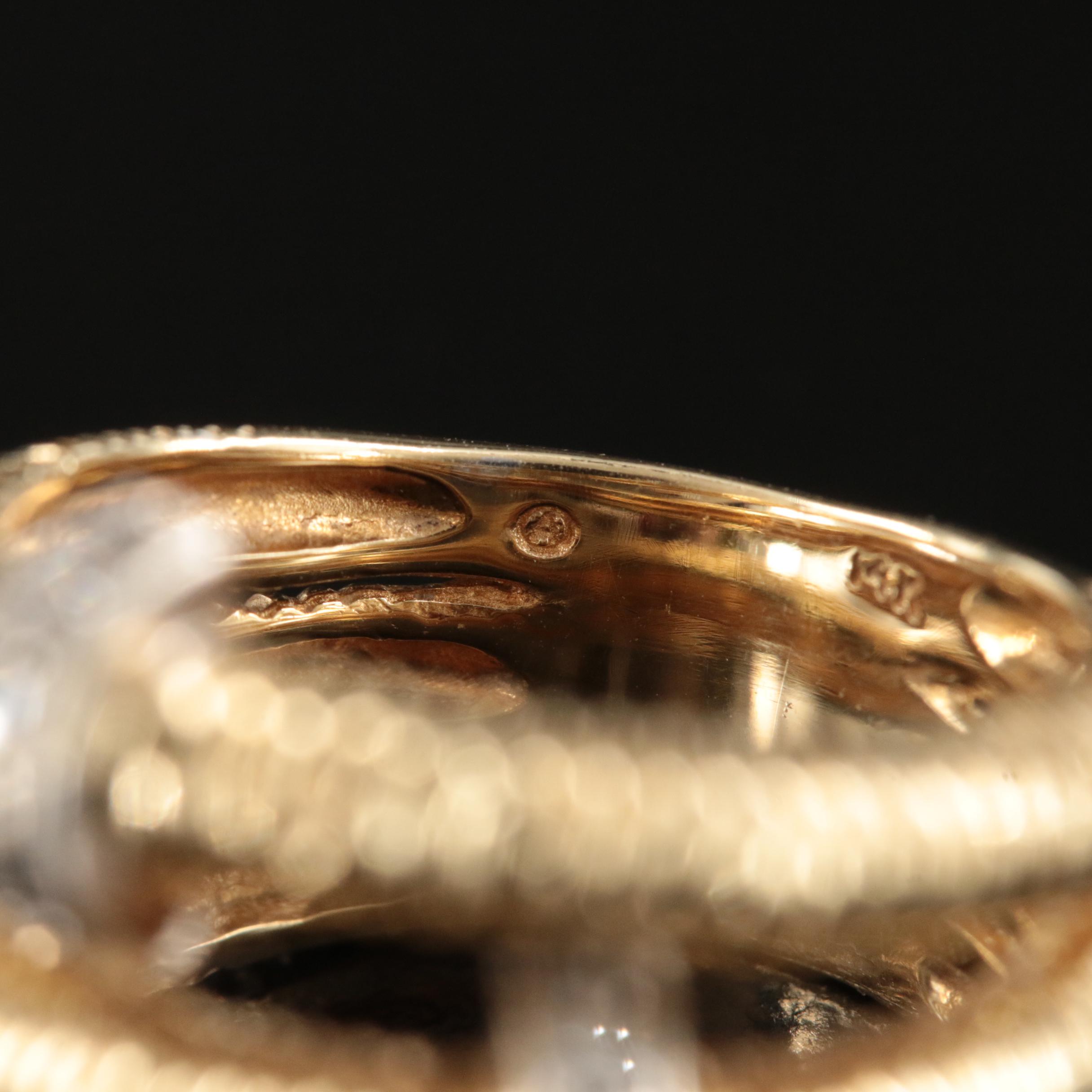 14K 0.27 CTW Diamond Triple Row Ring