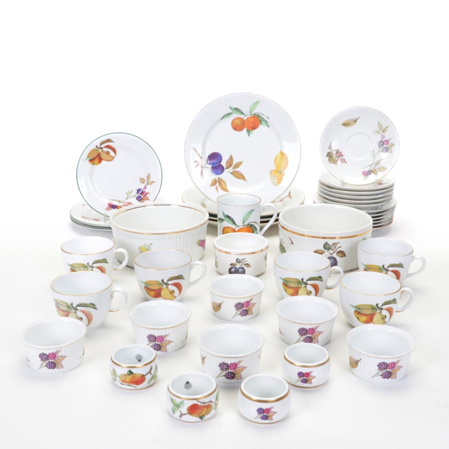 Royal Worcester "Evesham" Dinnerware with Similar Patterns