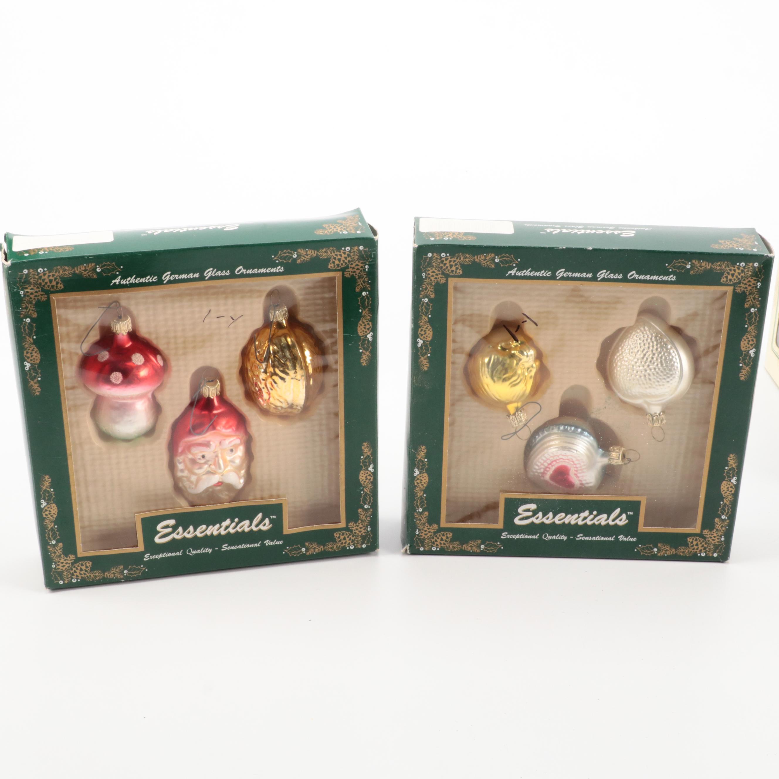 Blown Glass Rainbow Trout Christmas Ornament With Other Glass Ornaments