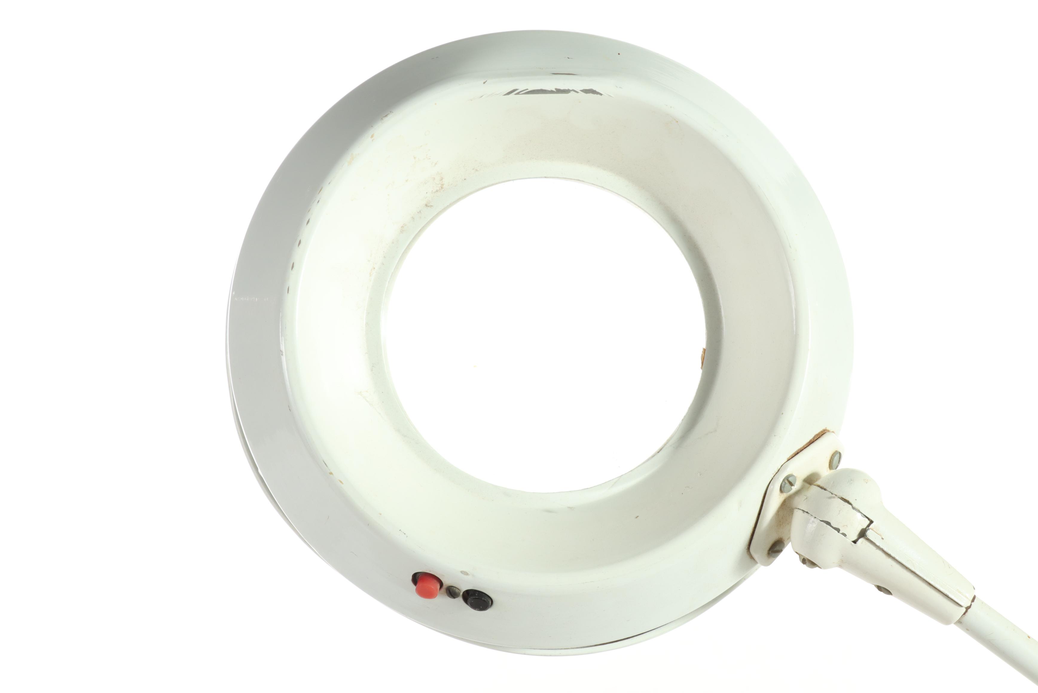 Art Specialty of Chicago Industrial Metal Articulated Floor Lamp with Magnifier