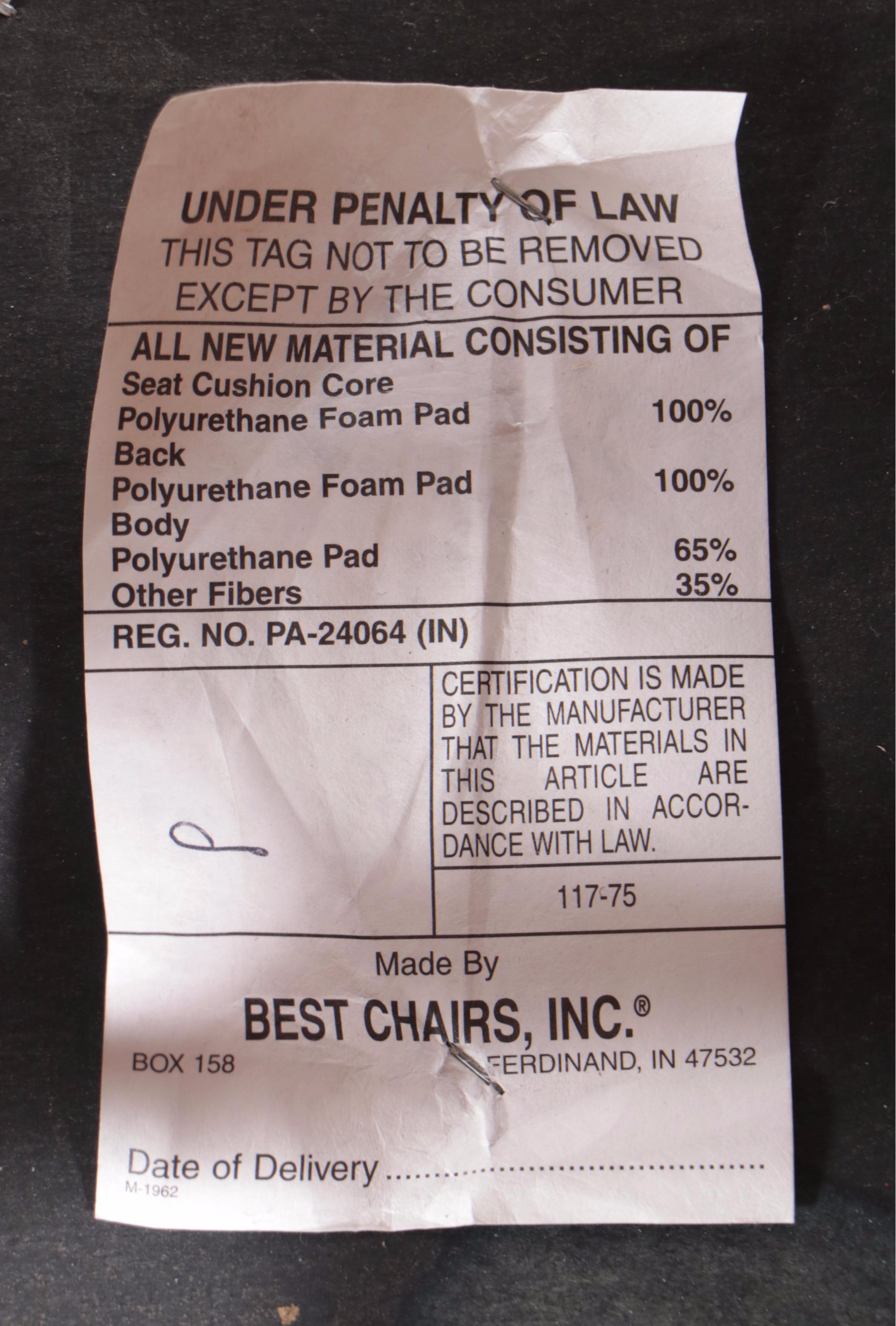 High-Back Glider and Footstool with Green Tufted Cushions