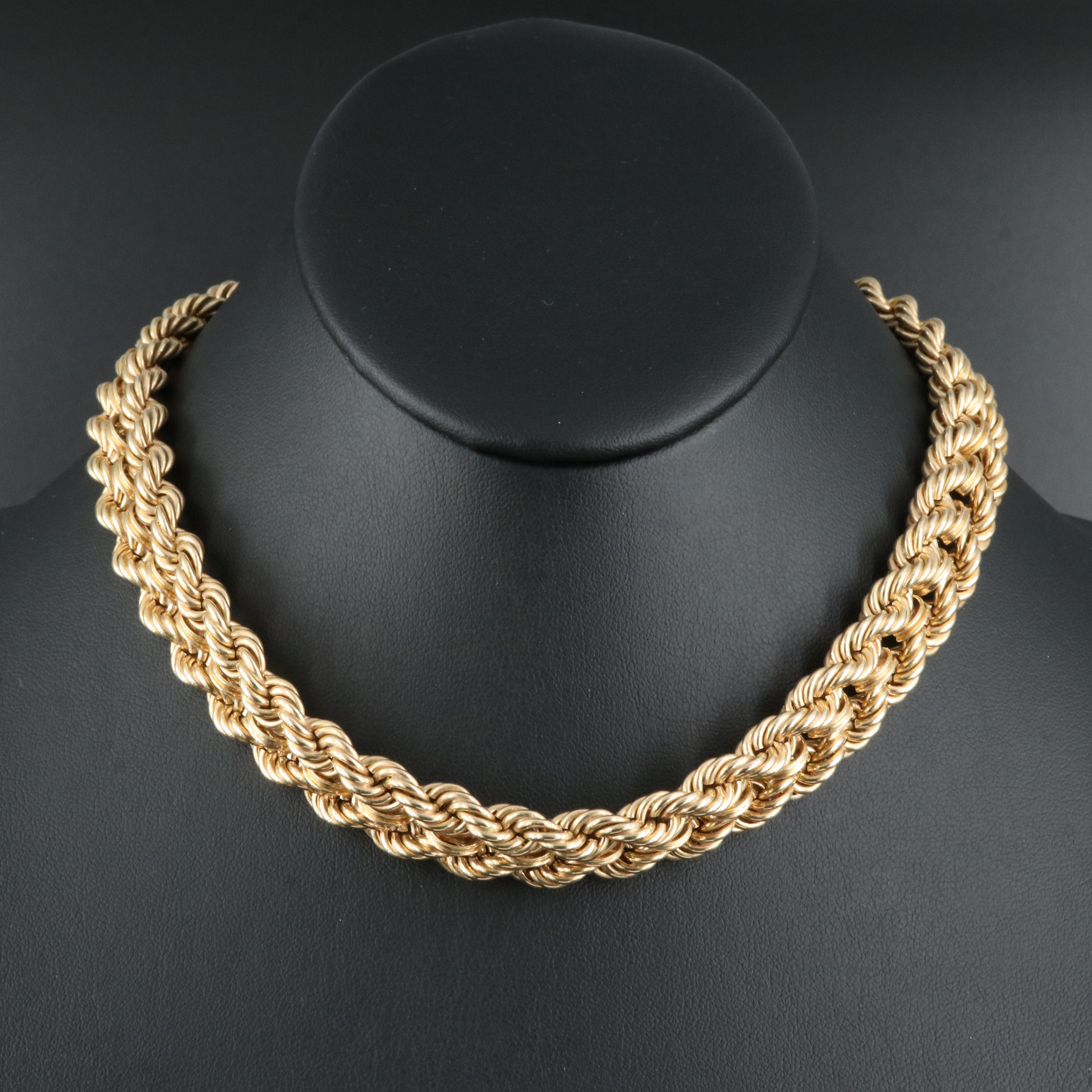 14K Braided Rope Necklace