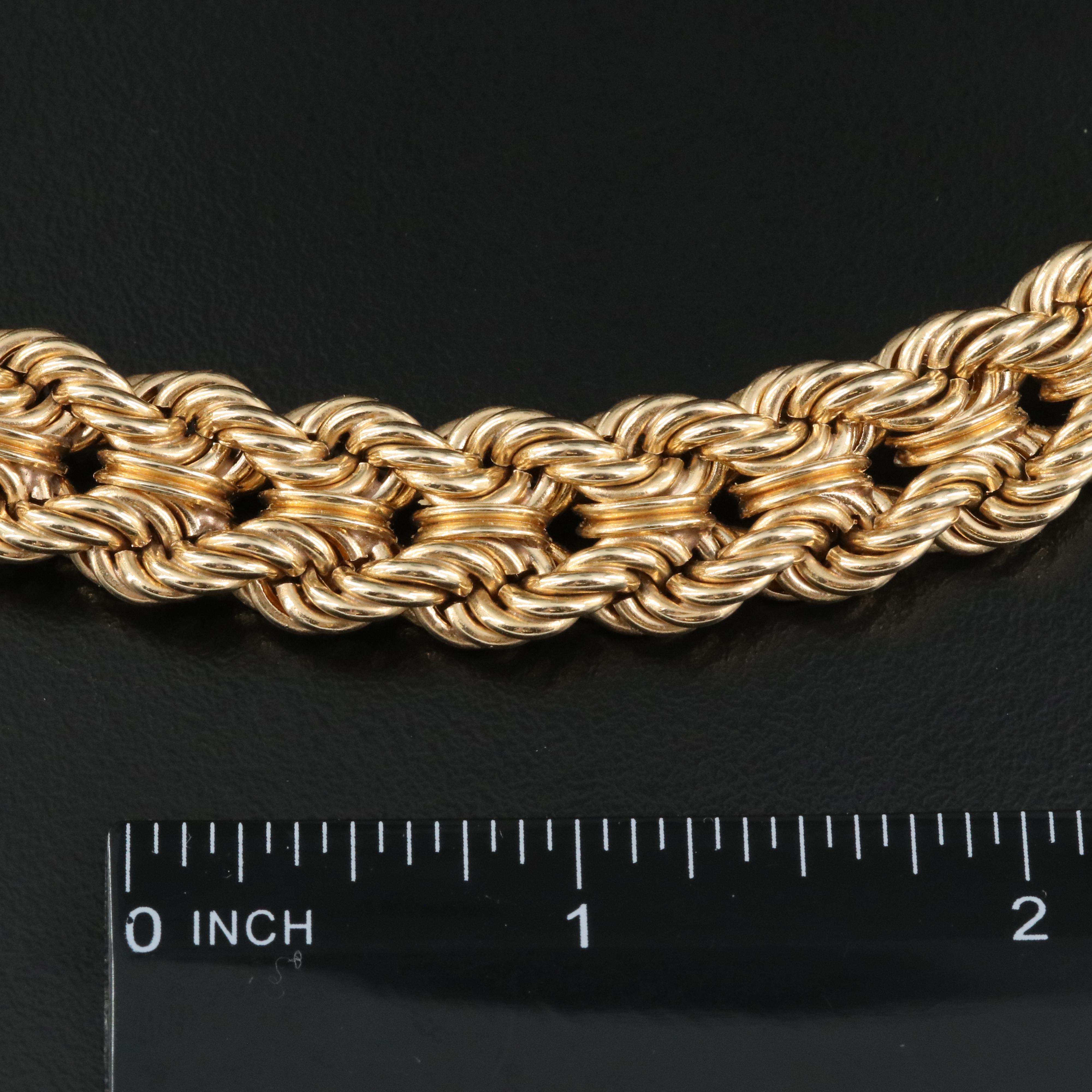 14K Braided Rope Necklace