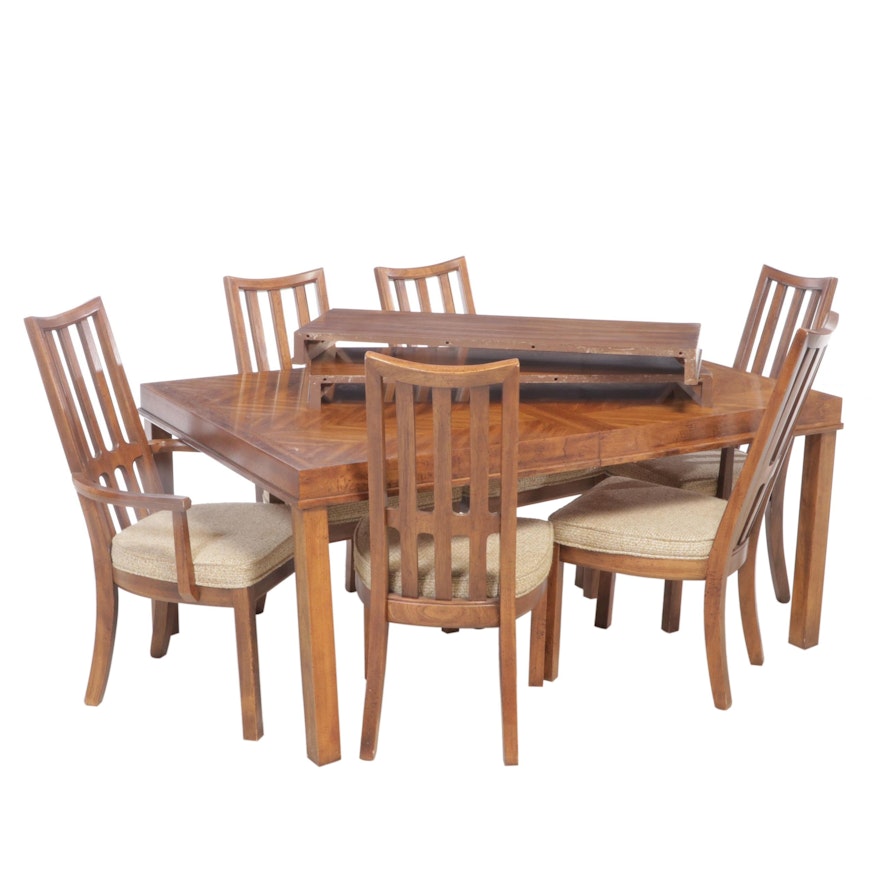 Seven-Piiece American of Martinsville Oak Dining Set