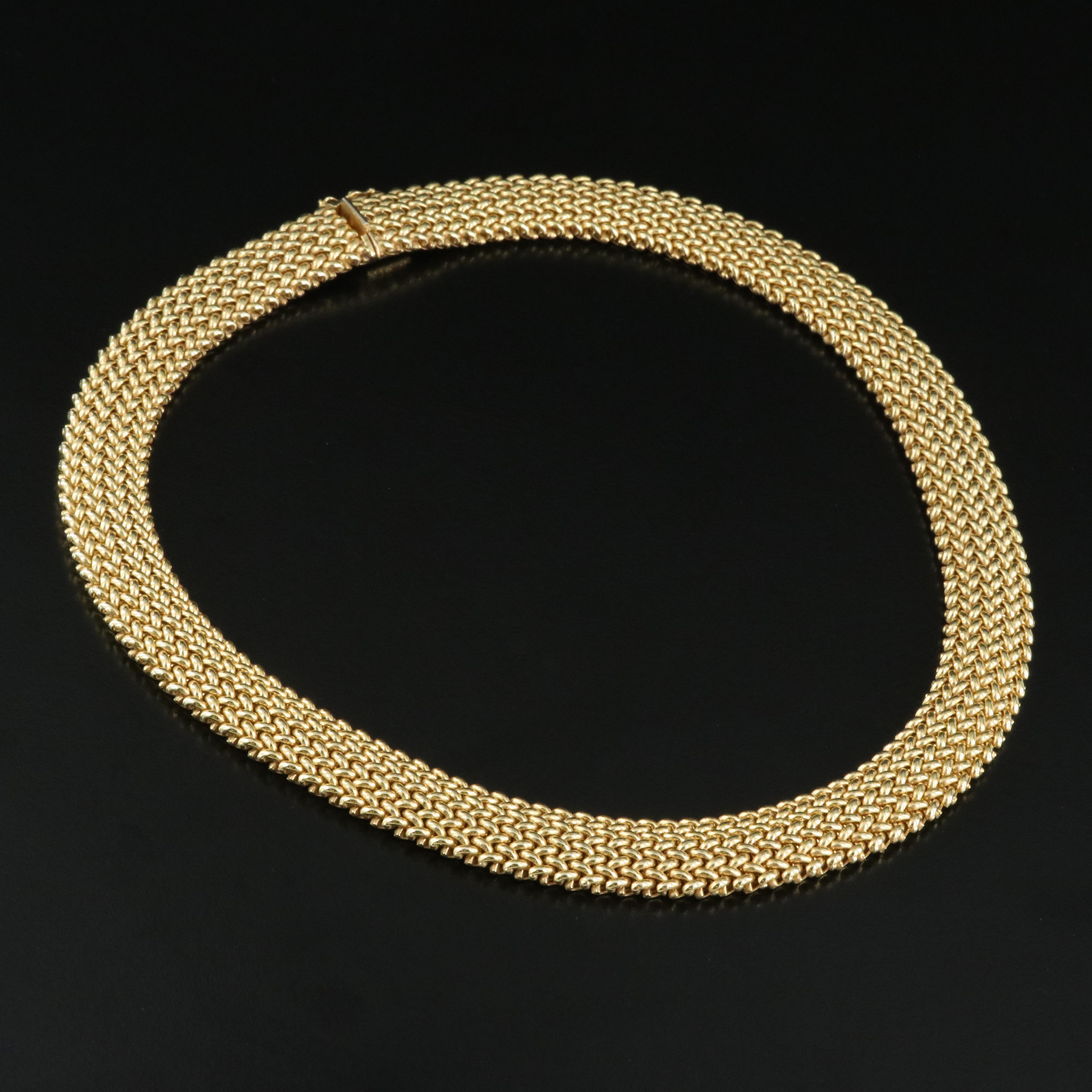 Italian 14K Mesh Necklace