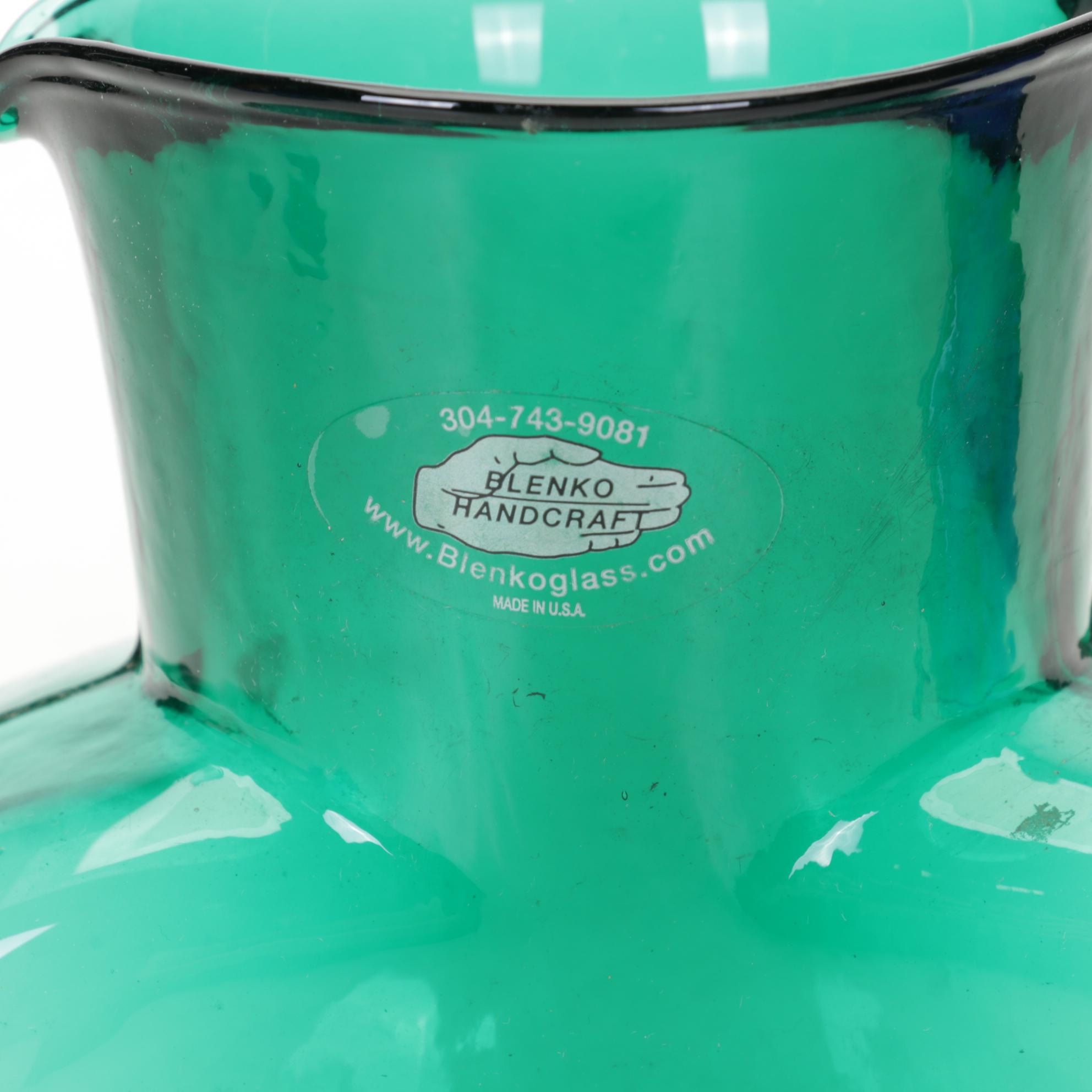 Blenko Blown Glass Water Bottles