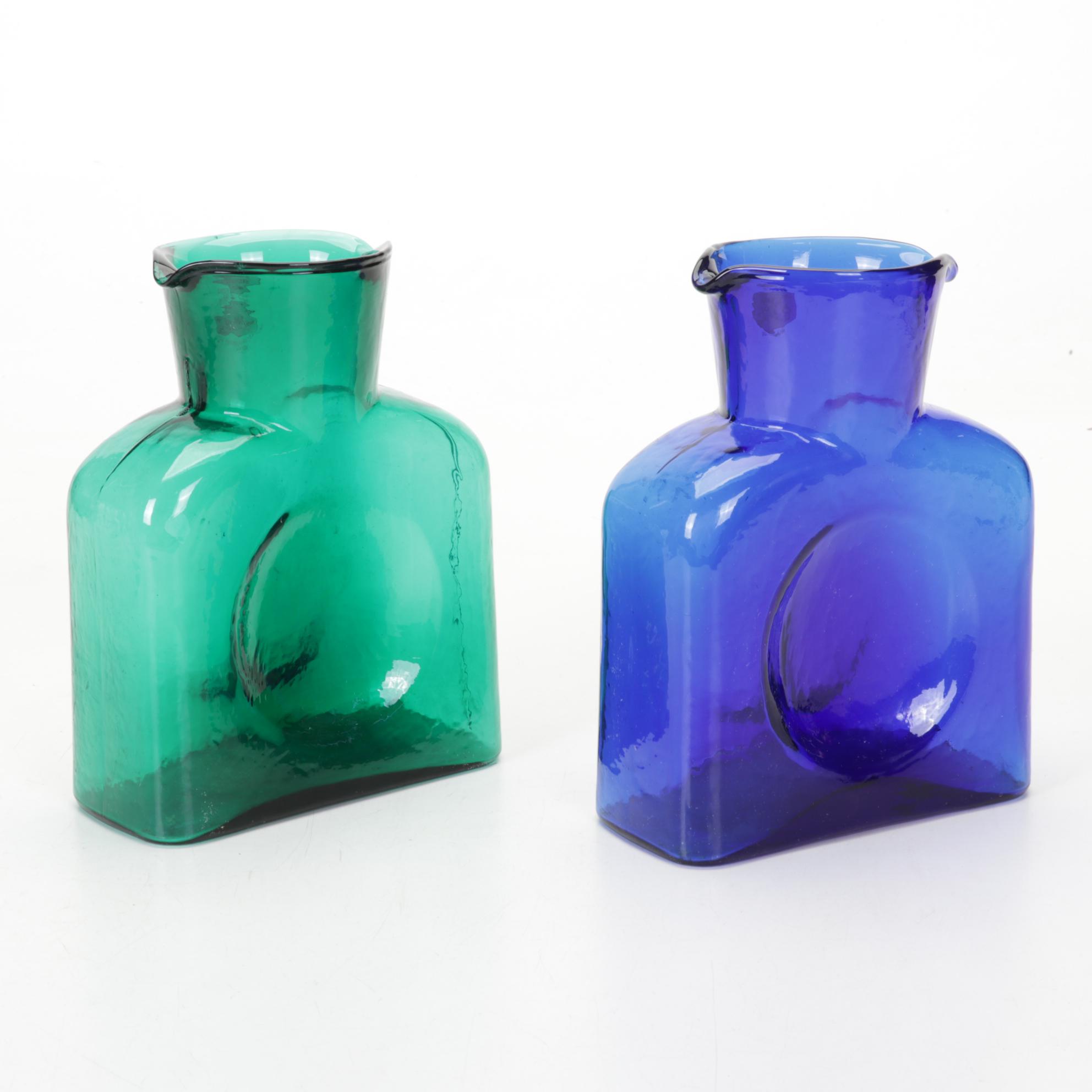 Blenko Blown Glass Water Bottles