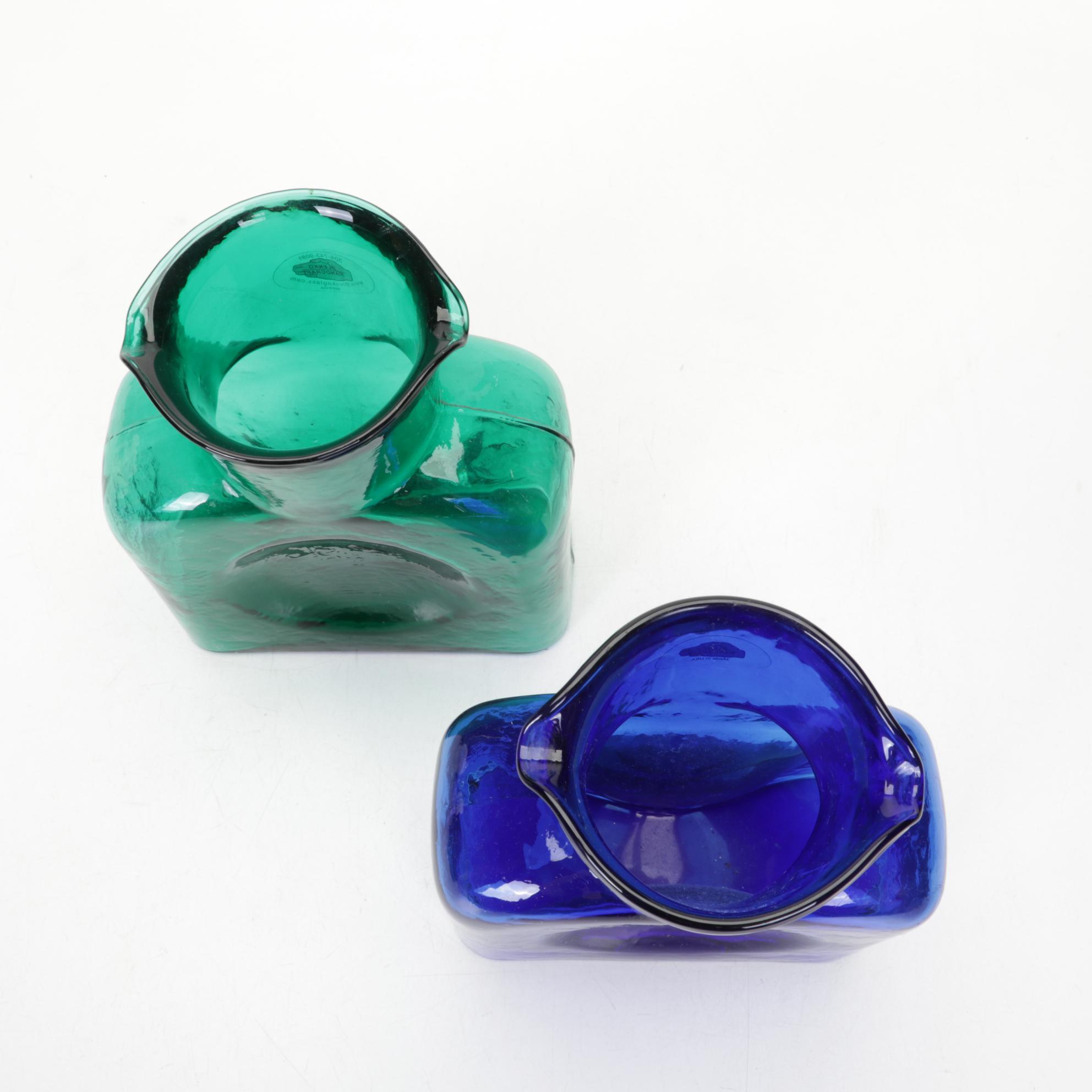 Blenko Blown Glass Water Bottles