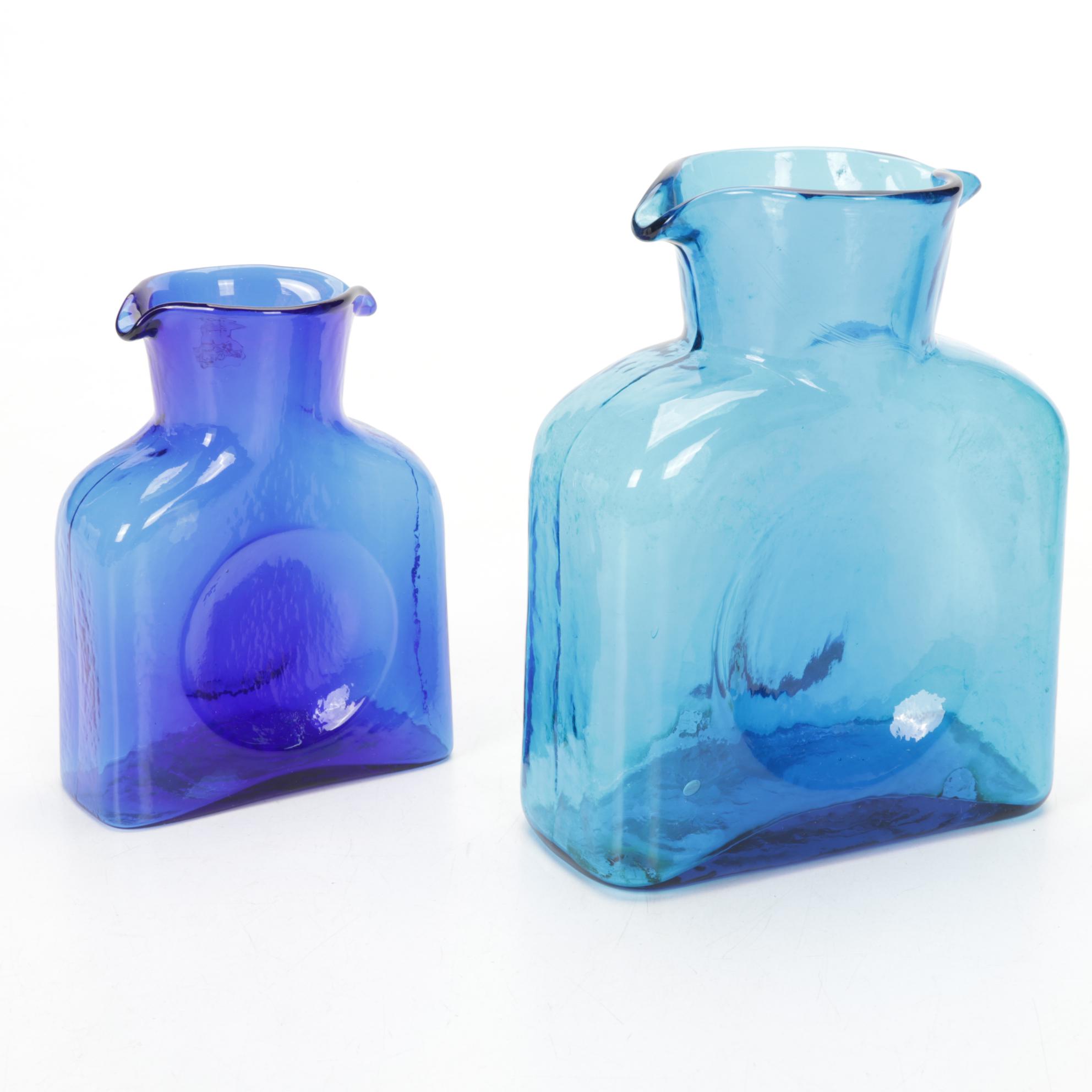 Blenko Blown Glass Water Bottles