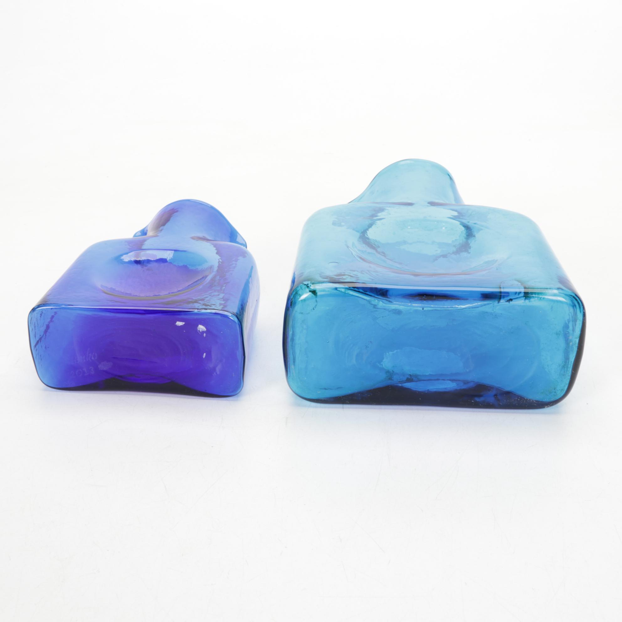 Blenko Blown Glass Water Bottles