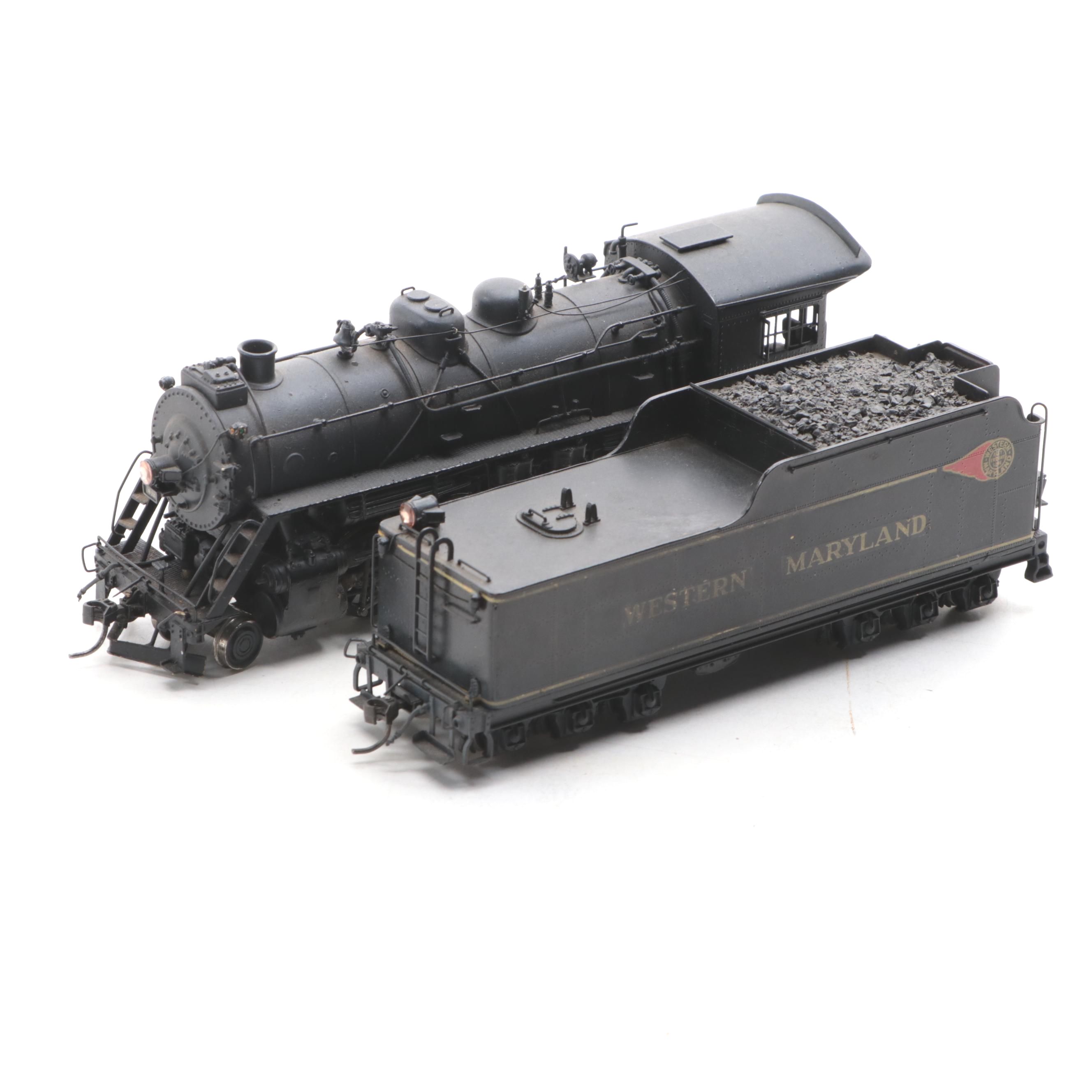 Pacific Fast Mail Western Maryland HO Scale 2-8-0 Locomotive and Tender