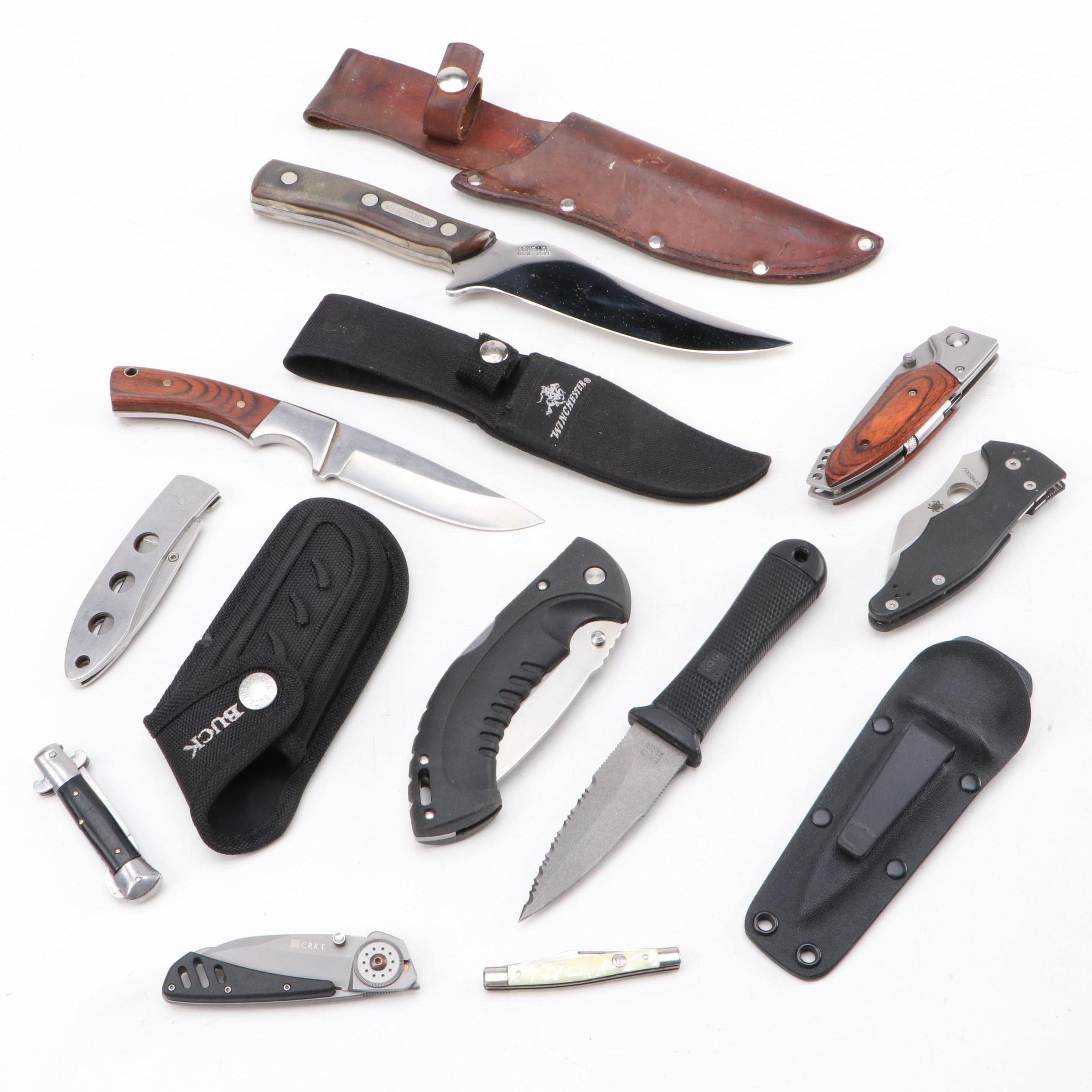 Collection of Ten Knives Including Winchester