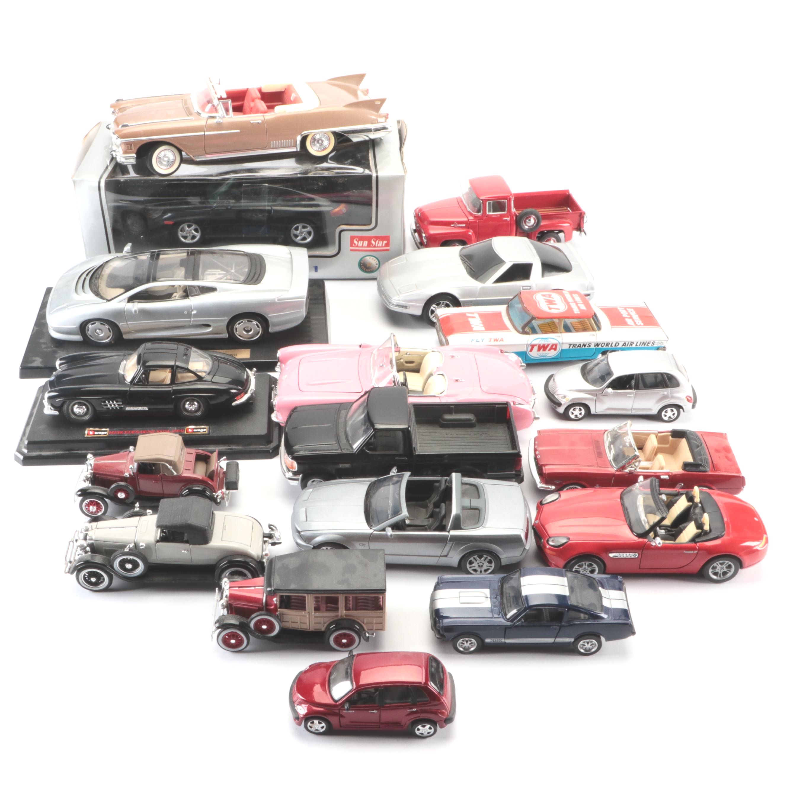 Maisto Jaguar XJ220, Danbury Mint 1956 Ford F-100, and More Diecast Cars