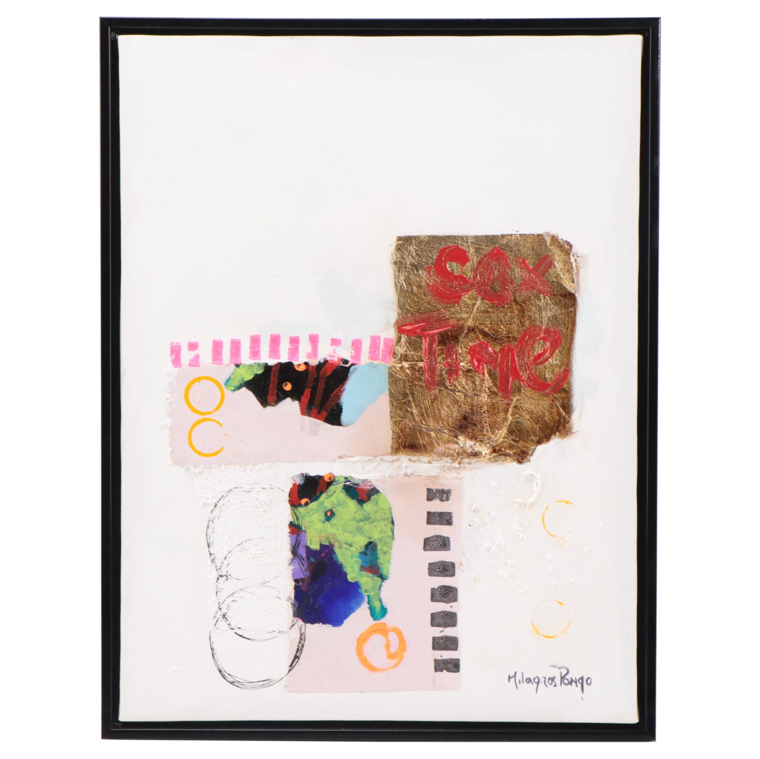 Milagros Pongo Mixed Media Painting "Reaching for the Stars"