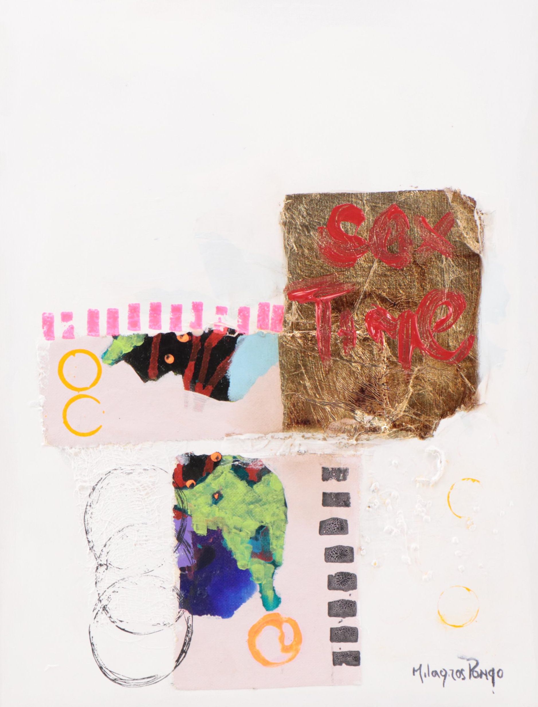 Milagros Pongo Mixed Media Painting "Reaching for the Stars"