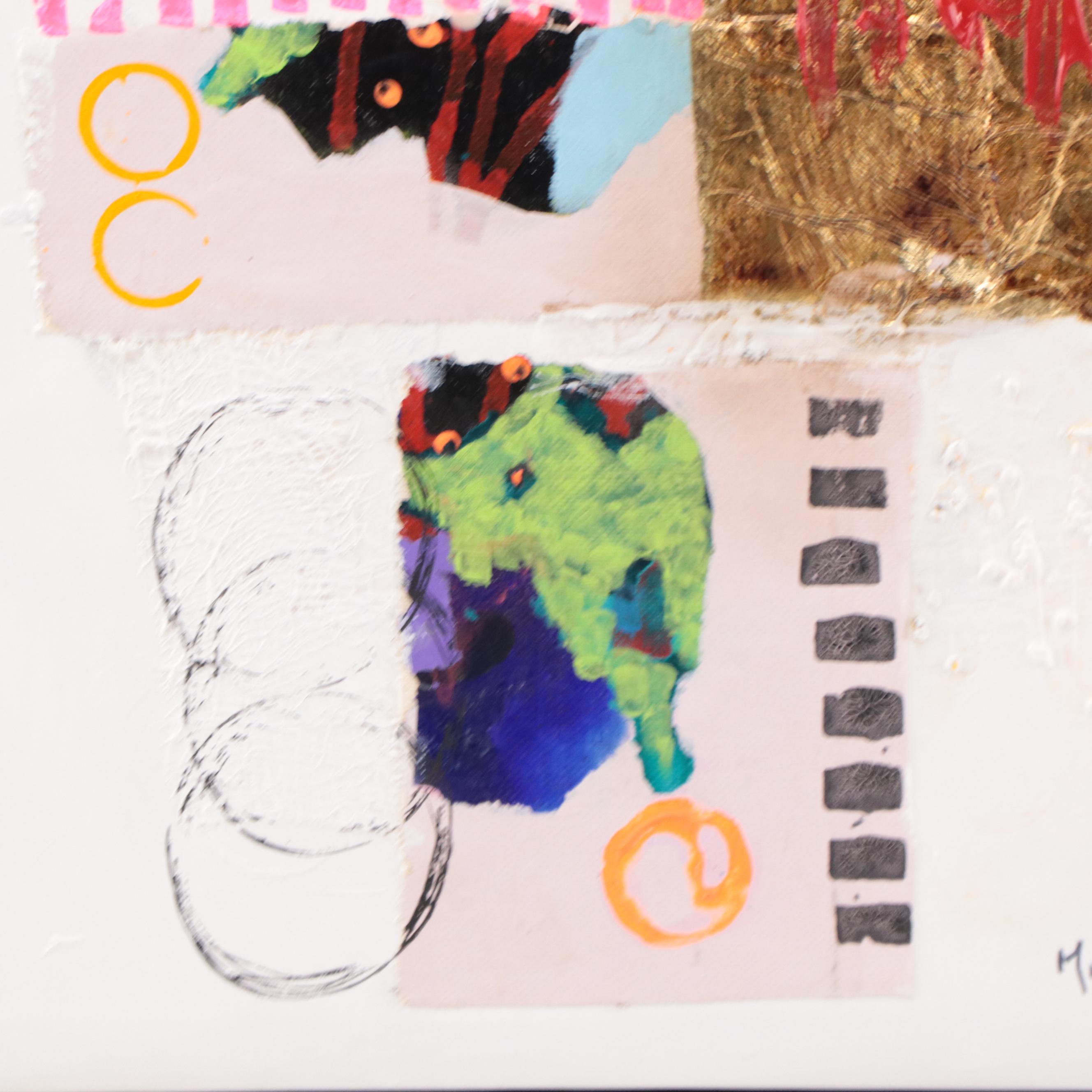 Milagros Pongo Mixed Media Painting "Reaching for the Stars"