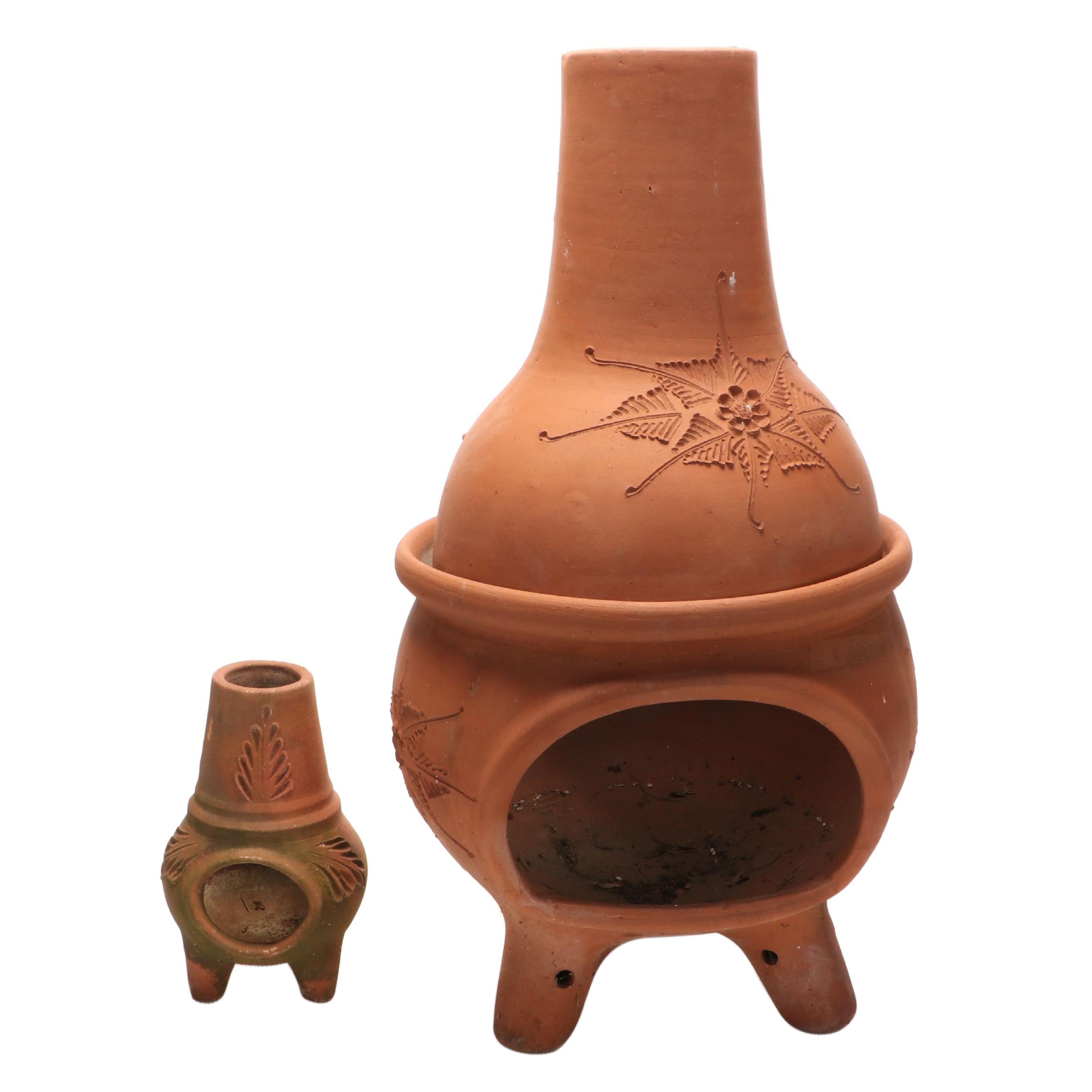 Terracotta Chiminea Patio Fire Pits