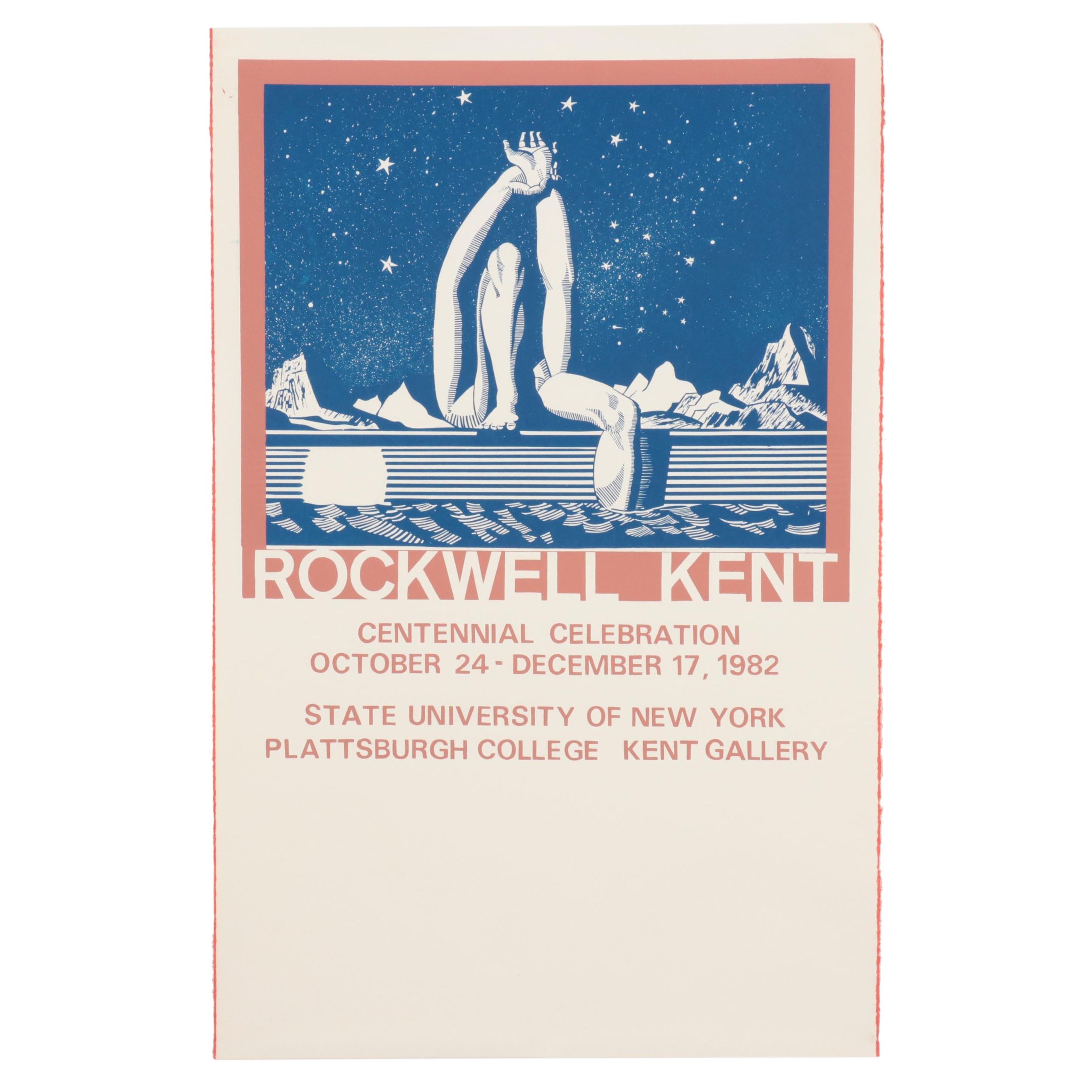 Serigraph Exhibition Poster "Rockwell Kent Centennial Celebration," 1982