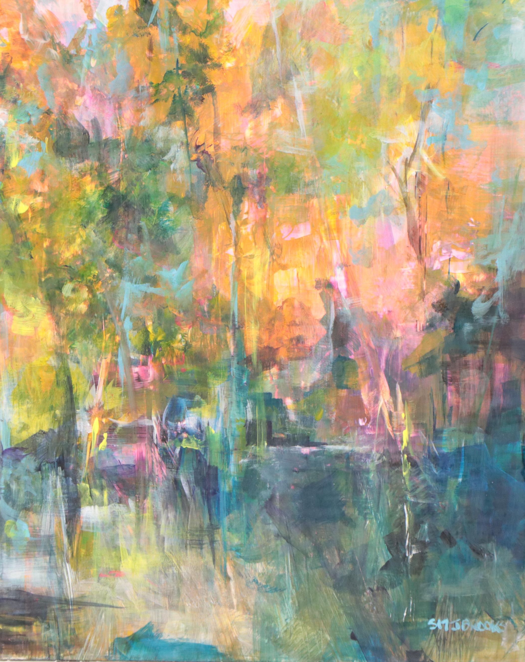 Sharon Jiskra Brooks Abstract Acrylic Landscape Painting