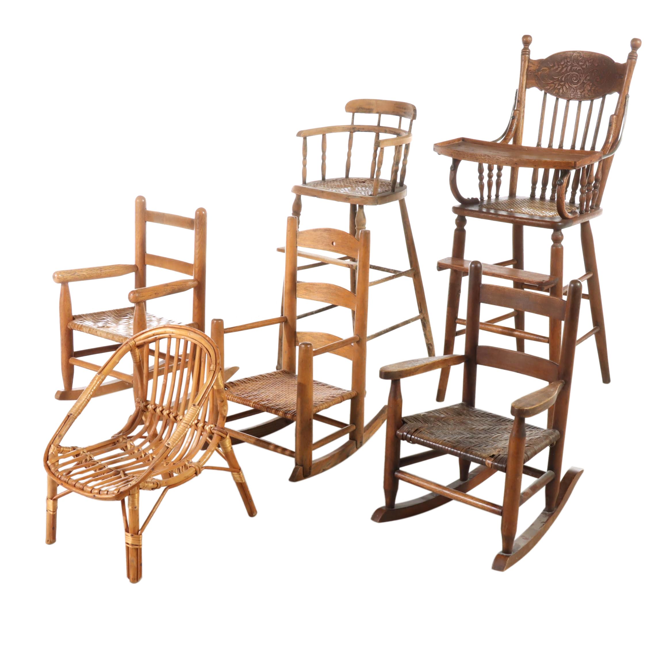 American Primitive Childrens' Rocking and High Chair Collection
