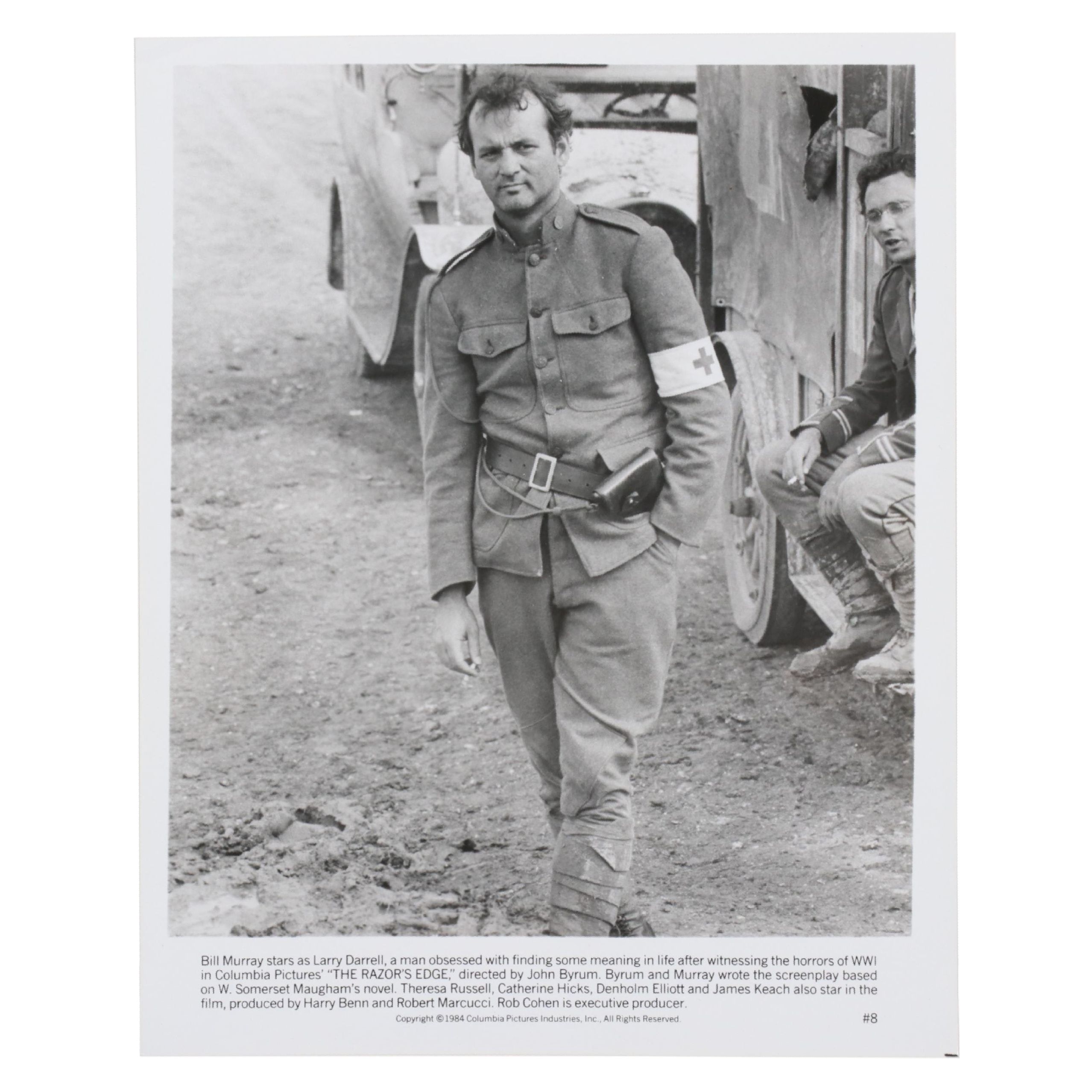 Silver Gelatin Promotional Print of Bill Murray for "Razor's Edge," 1984