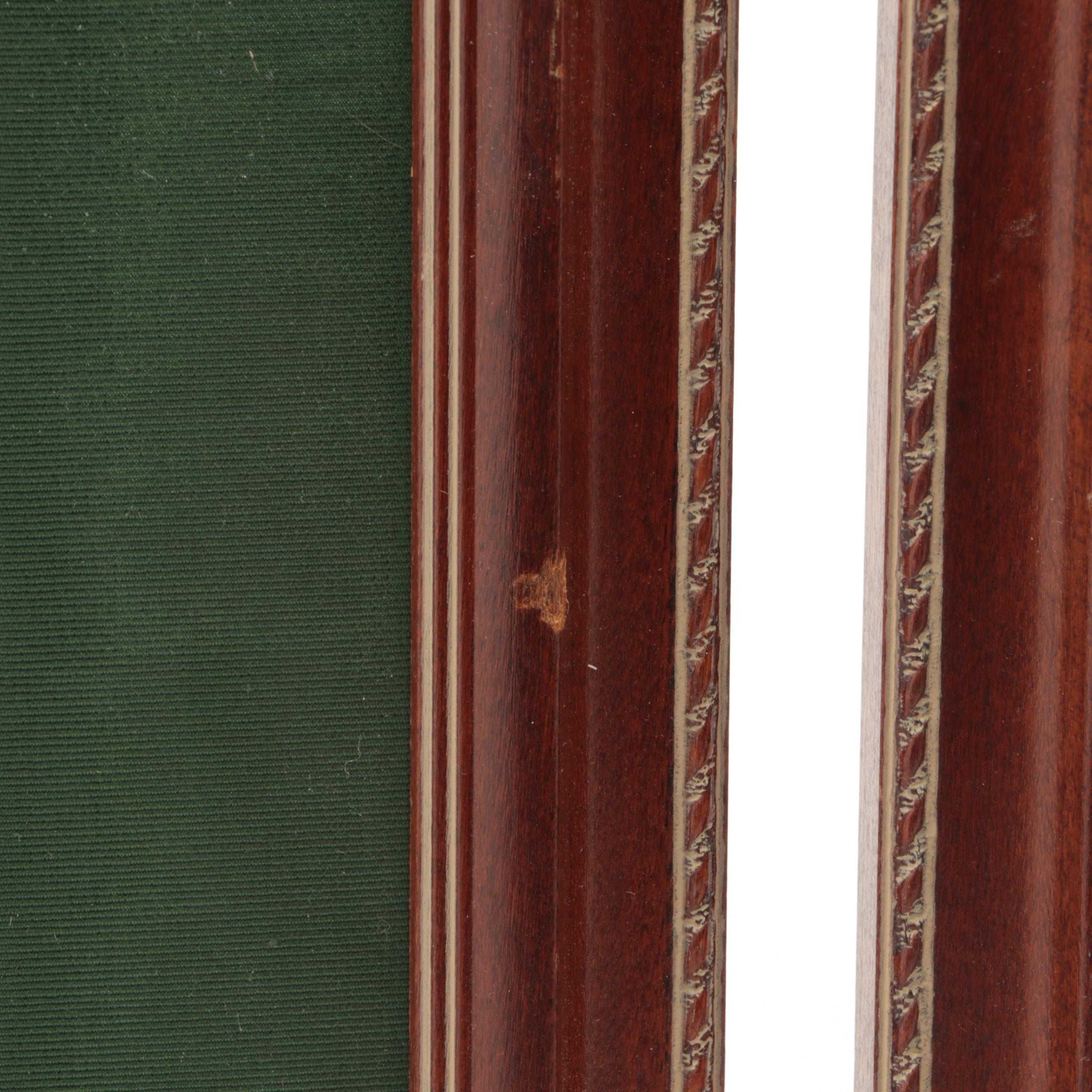 Katha Diddél Needlepoint Equestrian Accent Pillow, Framed Fox Hunt Prints