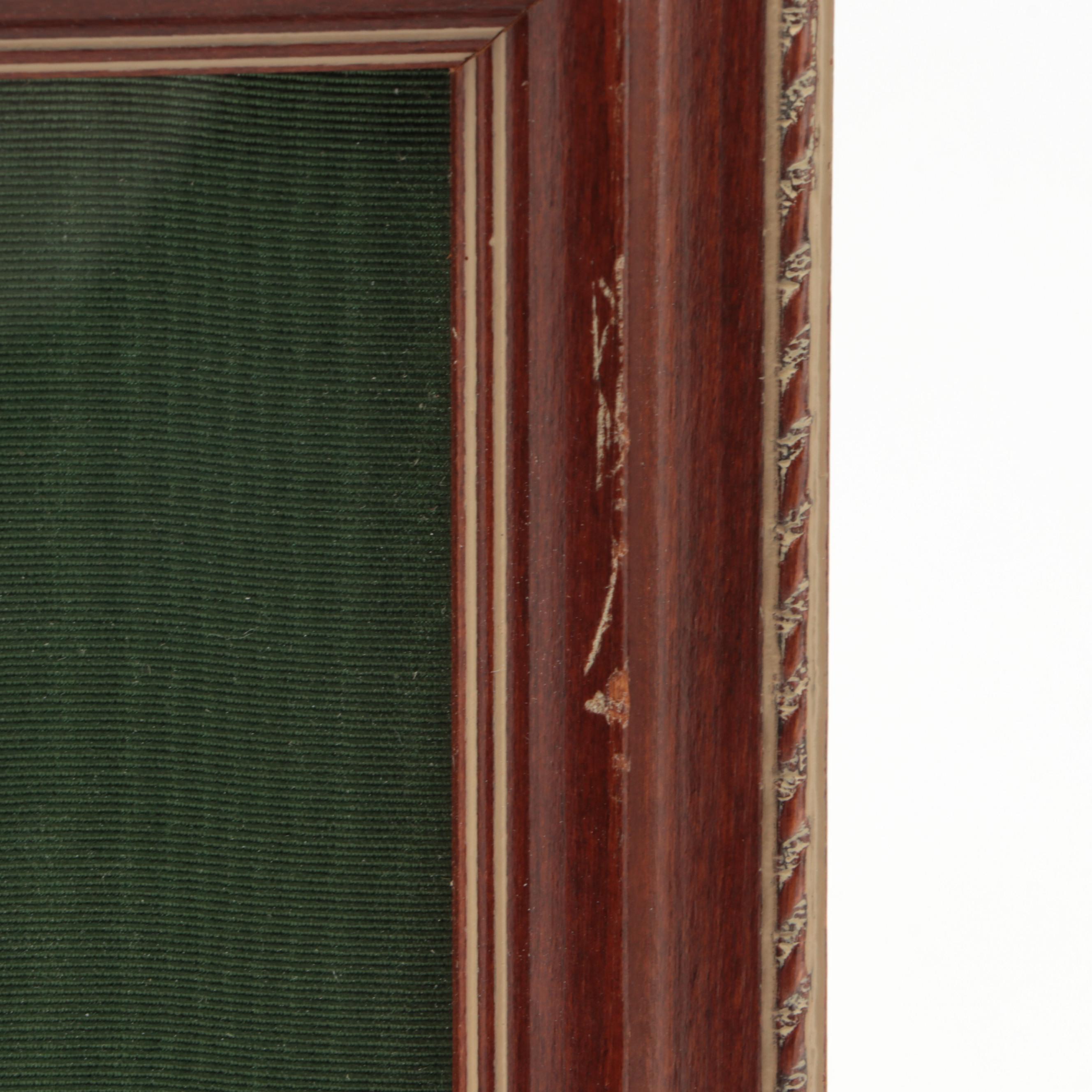 Katha Diddél Needlepoint Equestrian Accent Pillow, Framed Fox Hunt Prints