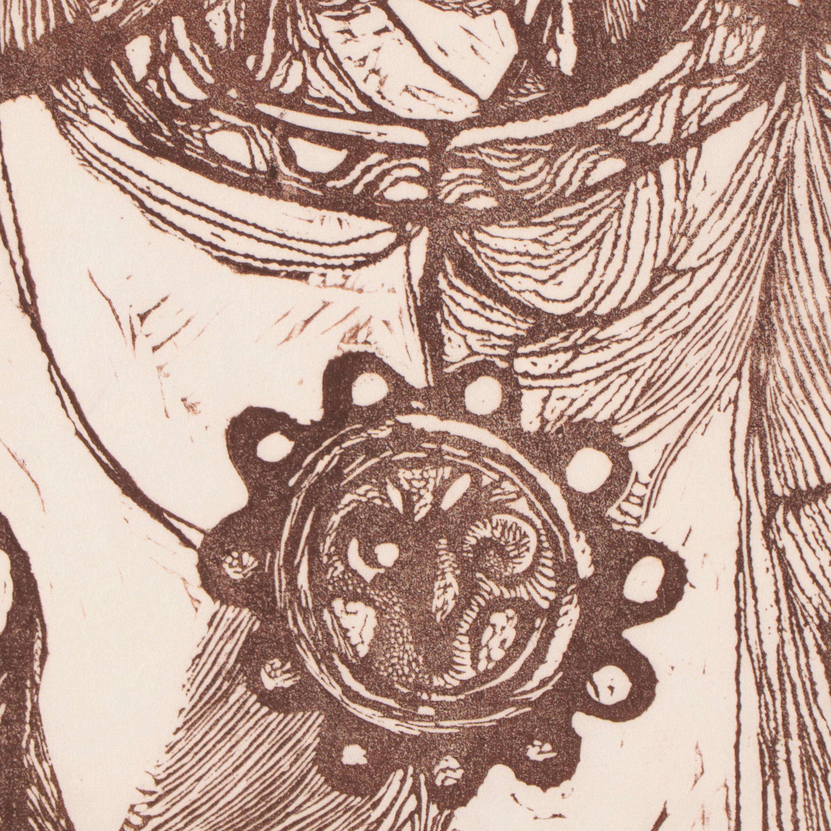 Fred Jones Linocut "The 3 Kings," 1977