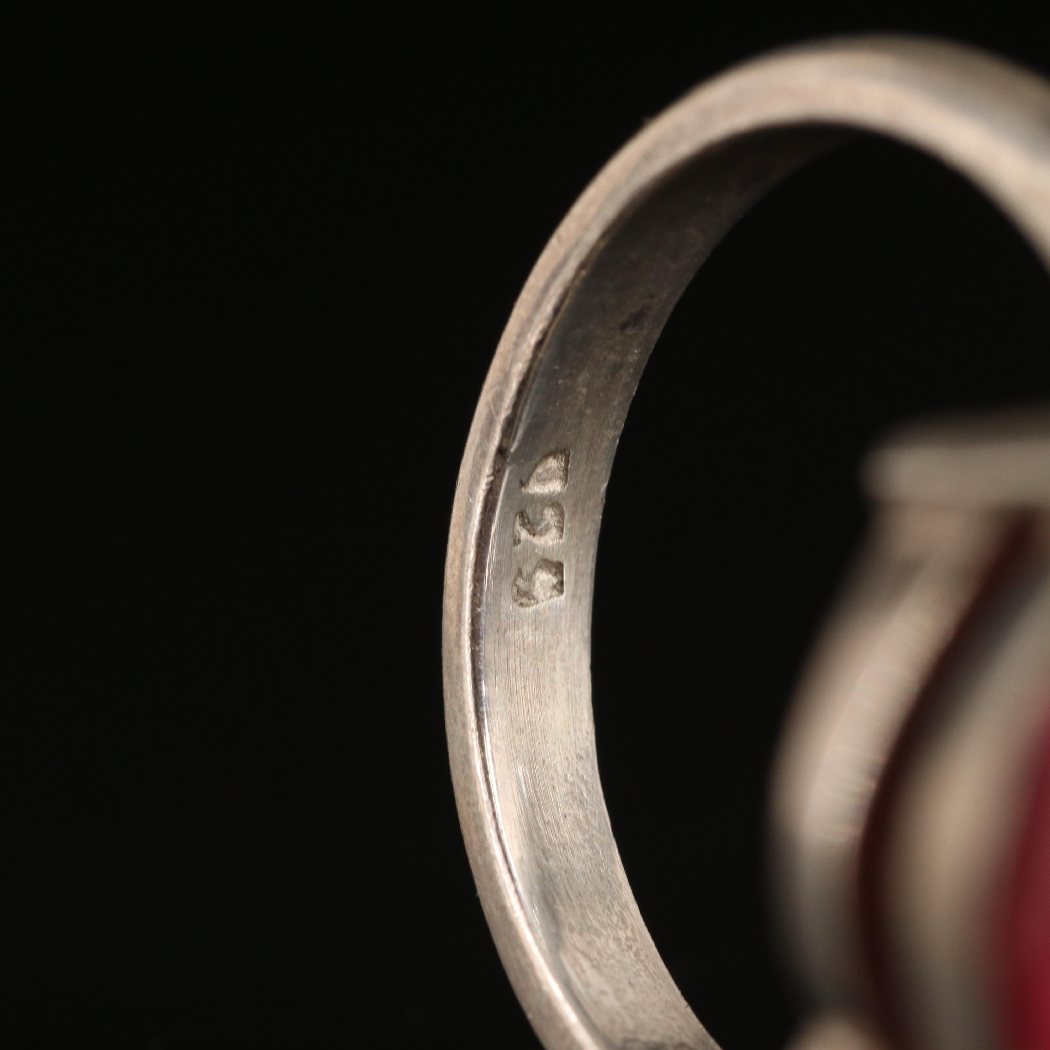 Vintage Sterling Ruby Ring