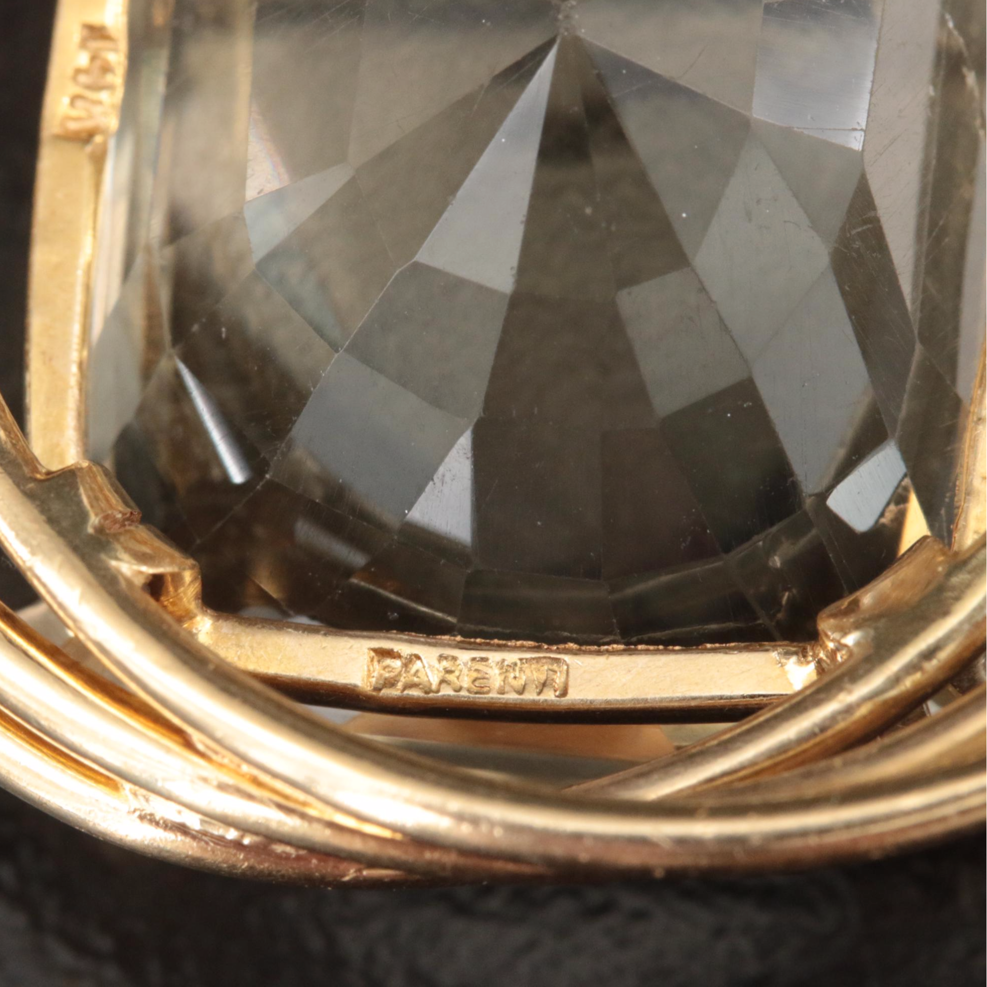 Parenti 14K 33.58 CT Citrine Brooch