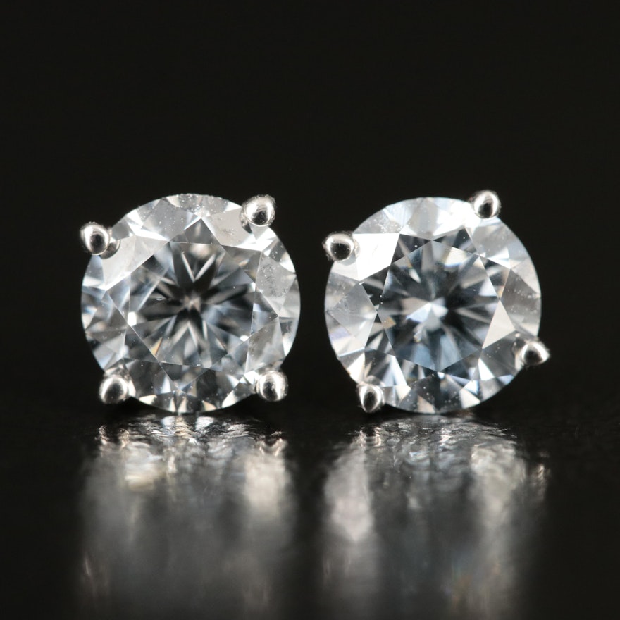 14K 1.25 CTW Lab Grown Diamond Stud Earrings