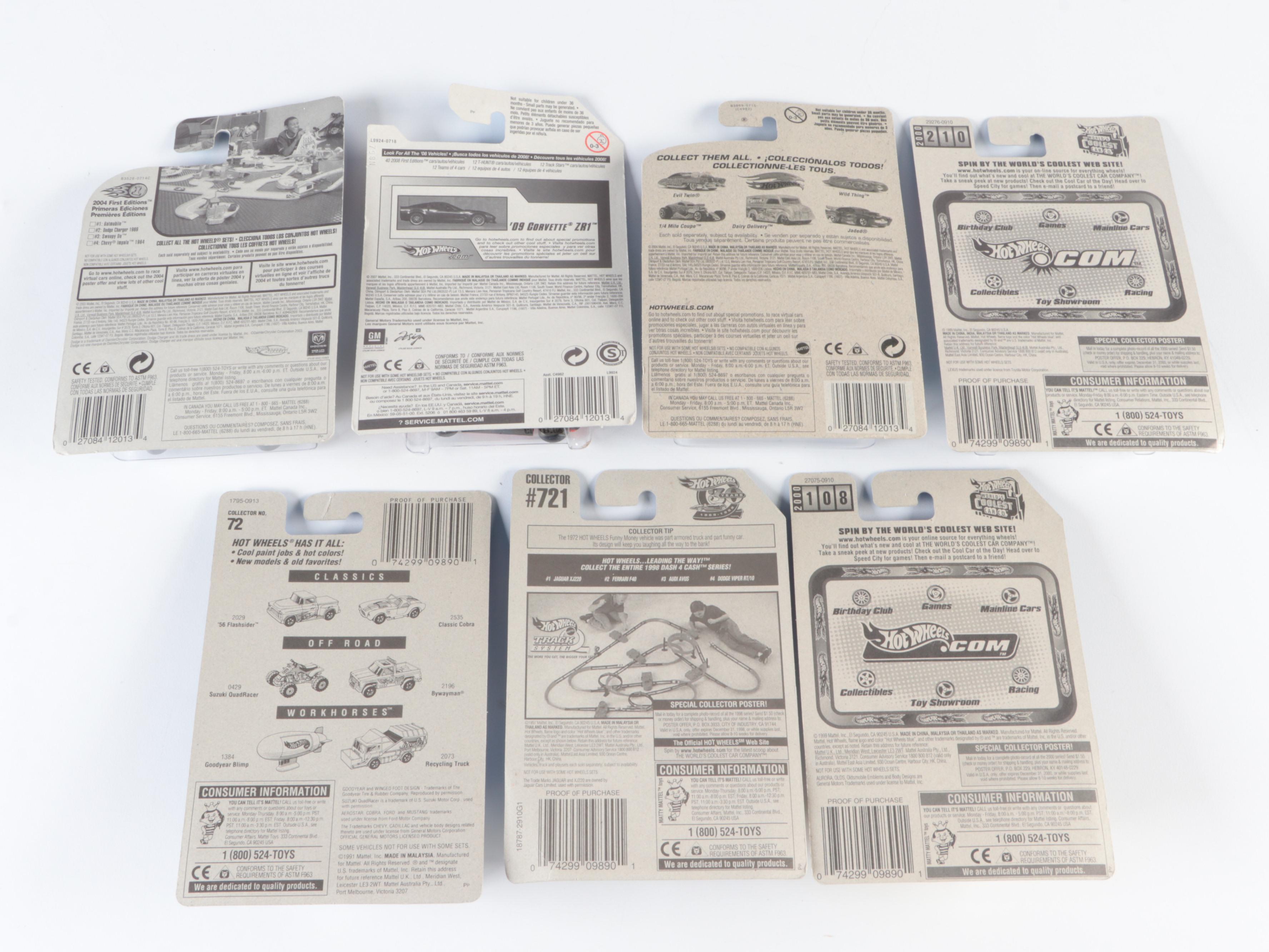 Hot Wheels Pop Up Collector's Case With Diecast Cars, 1960s–2000s