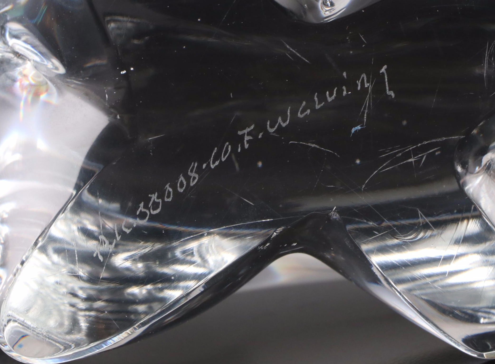 Folke Walving for Målerås Glassworks Swedish Crystal Polar Bear Figurine