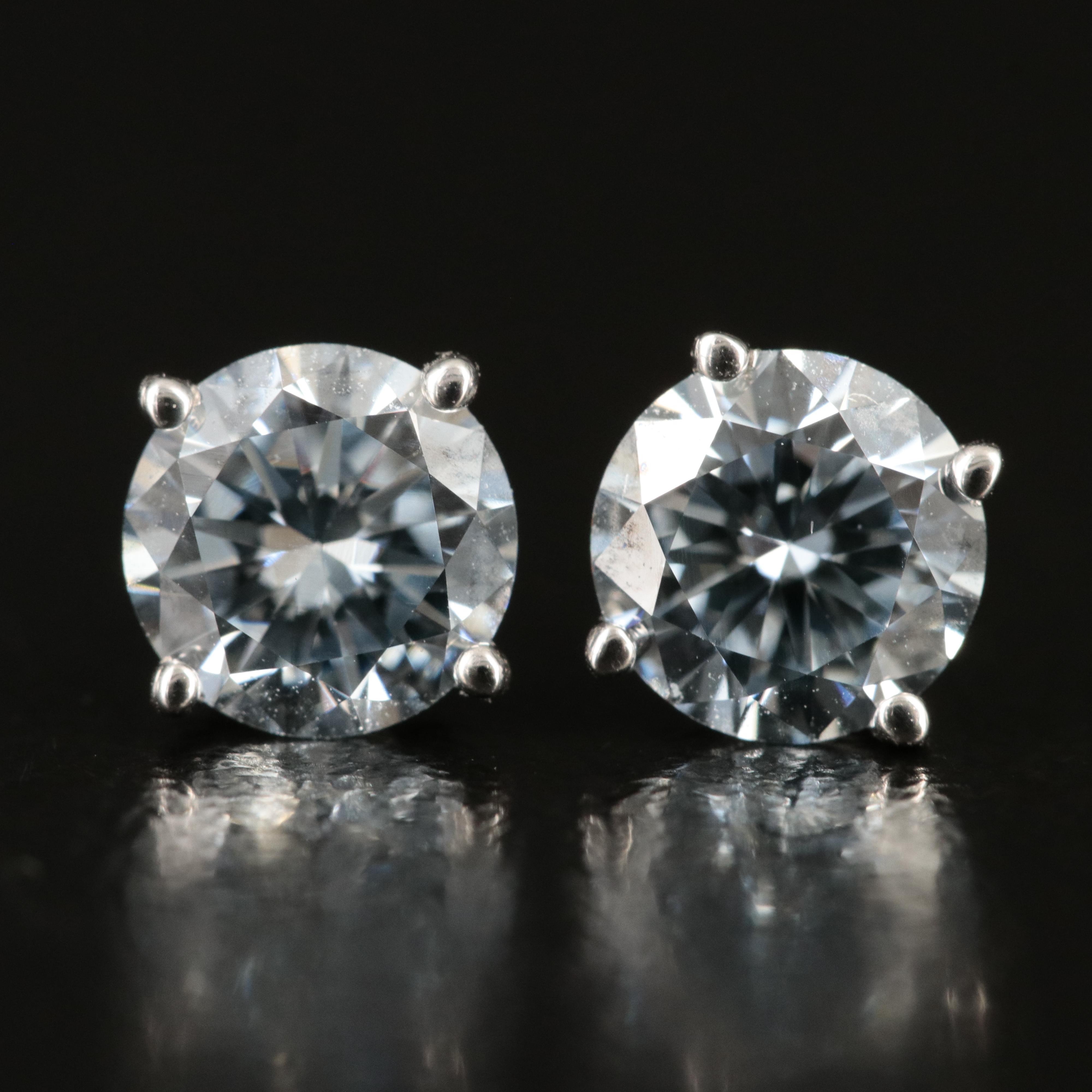 14K Lab Grown Diamond Stud Earrings