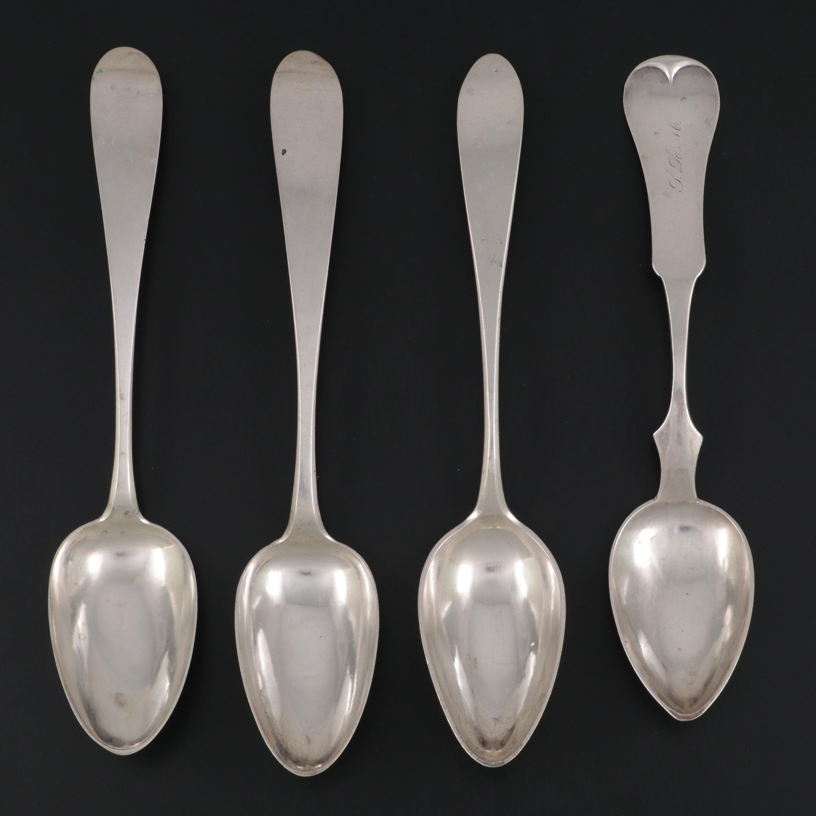 American Coins Silver Spoons, 19th Century
